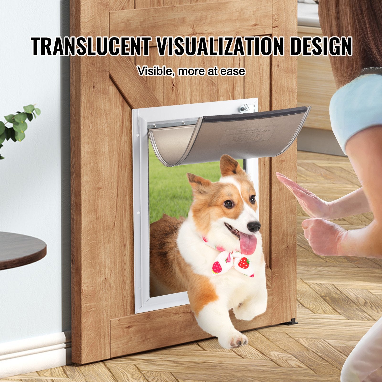 Pet Door Replacement Flap 20.96x31.12cm Weatherproof PVC Thick Magnetic M Strips