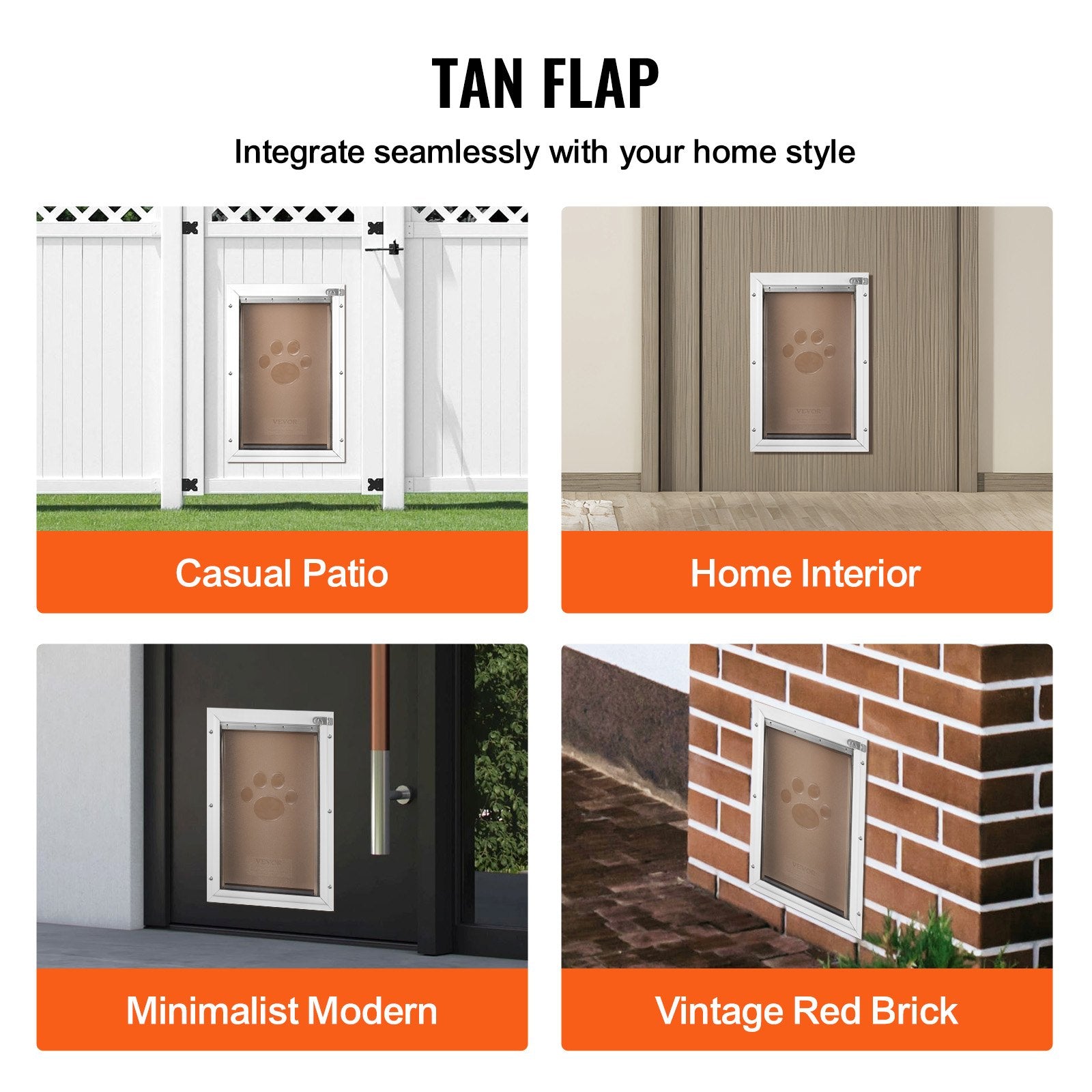 Pet Door Replacement Flap 20.96x31.12cm Weatherproof PVC Thick Magnetic M Strips