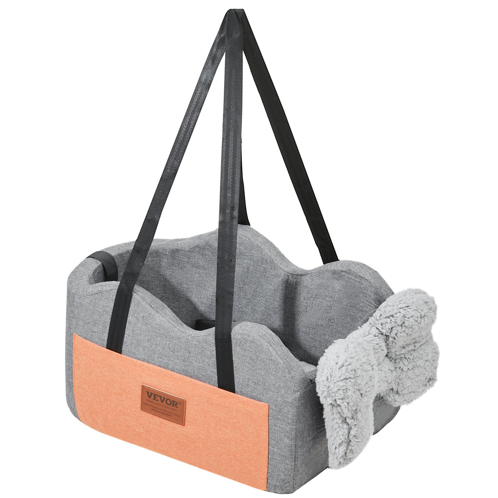 Dog Car Seat Console Center Booster Small Dog Clip-On Leash Adjustable Straps