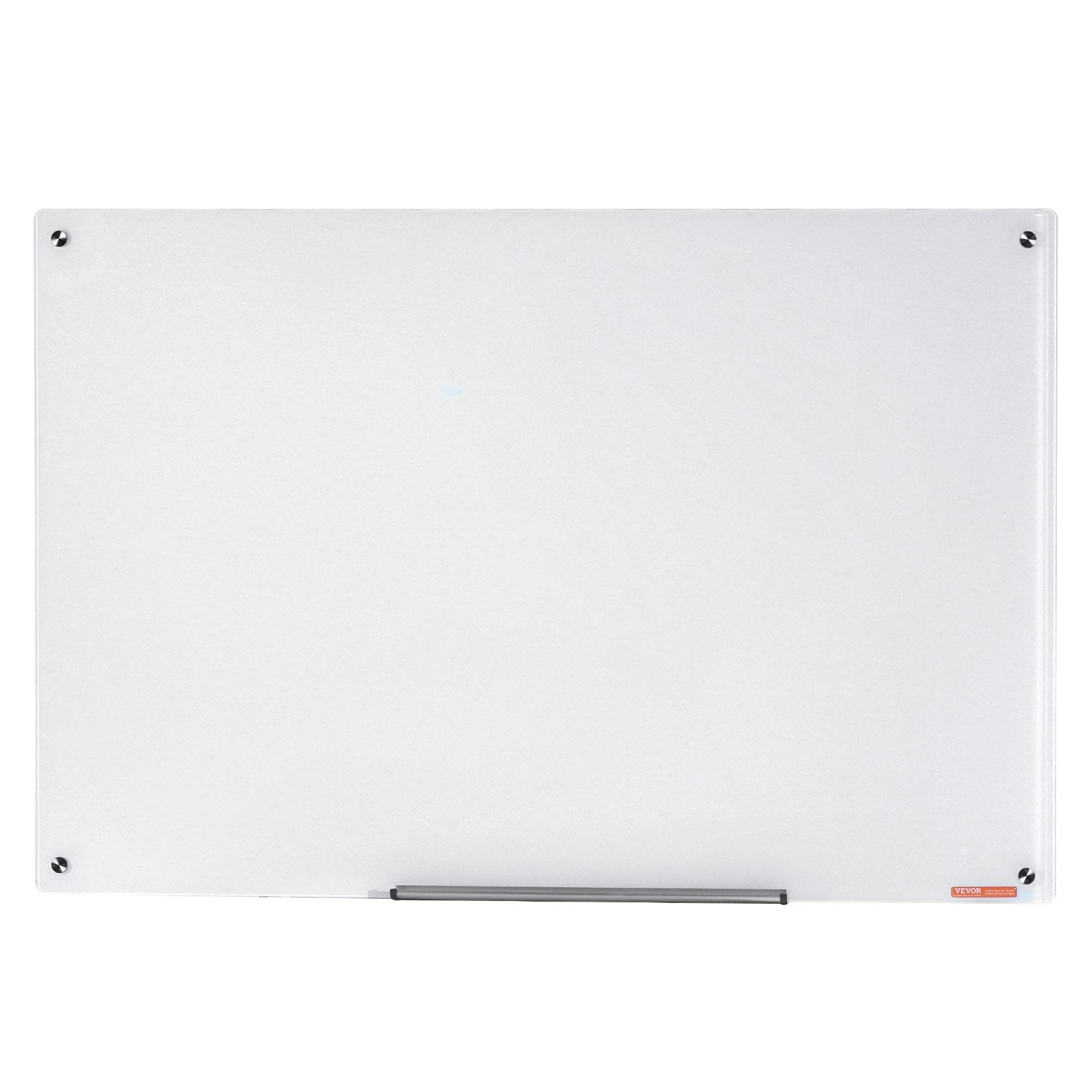 Magnetic Glass Whiteboard 36x24in Frameless Wall-Mounted Dry Erase Board Tray