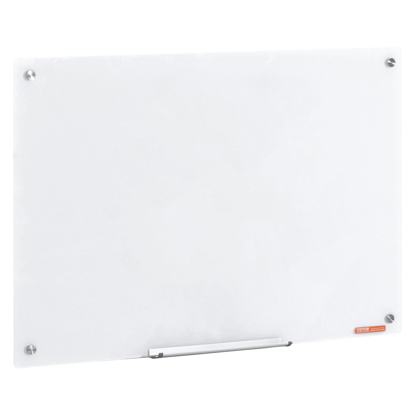 Magnetic Glass Whiteboard 36x24in Frameless Wall-Mounted Dry Erase Board Tray