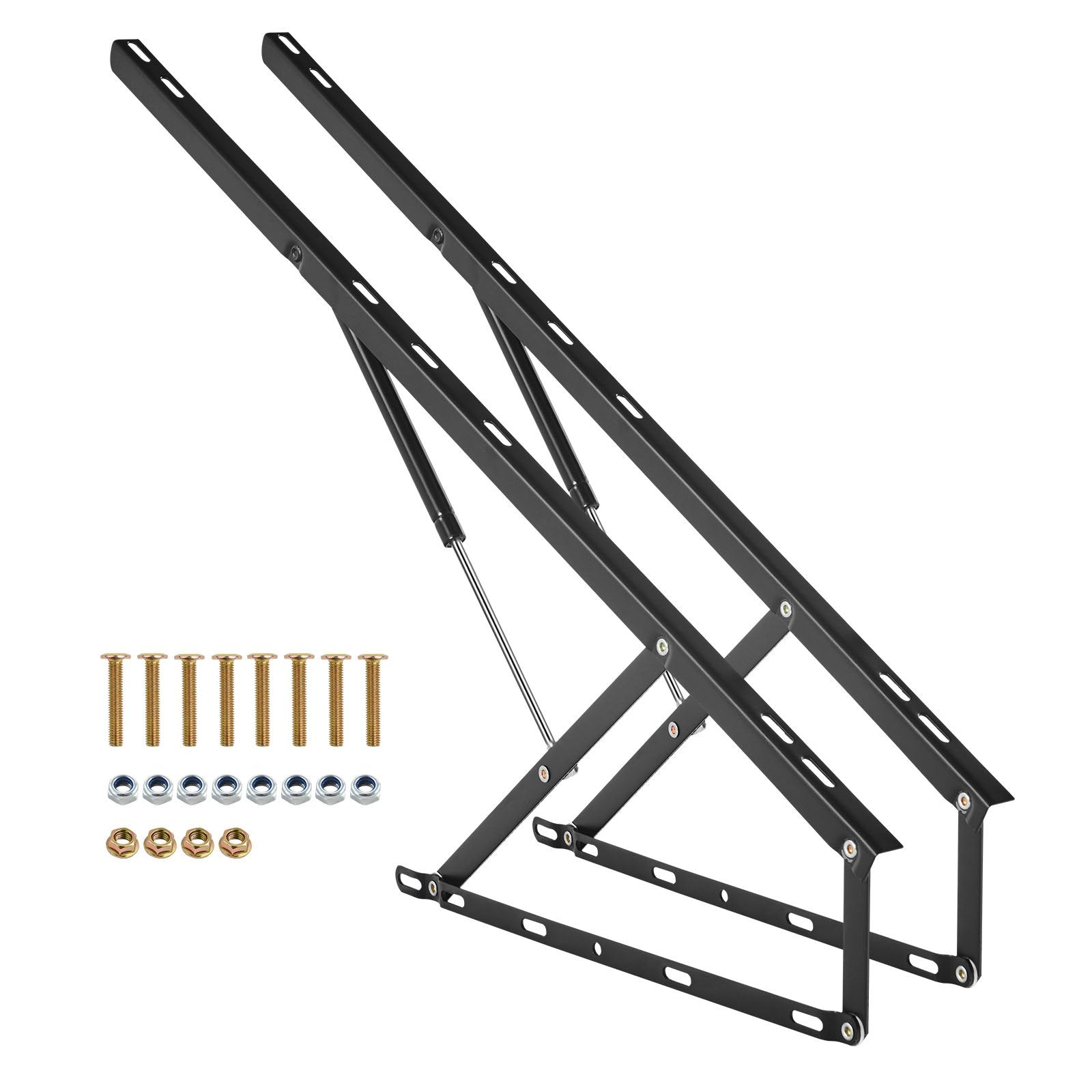Bed Lift 59x71in DIY Wall Bed Hardware Kit 154lbs Load Pneumatic Support