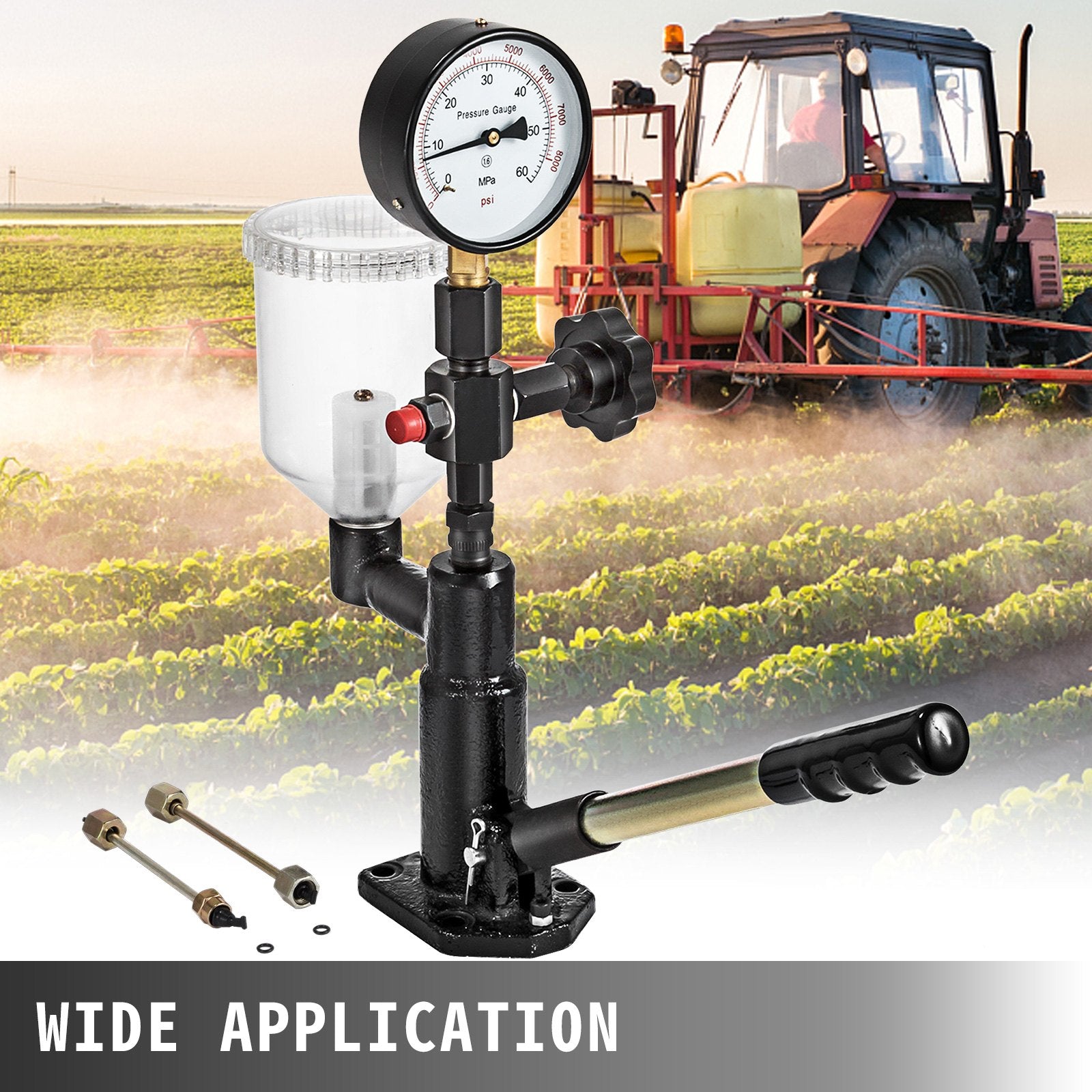 Diesel Injector Nozzle Pressure Tester Dual Scale 0-600Bar 0-8000PSI