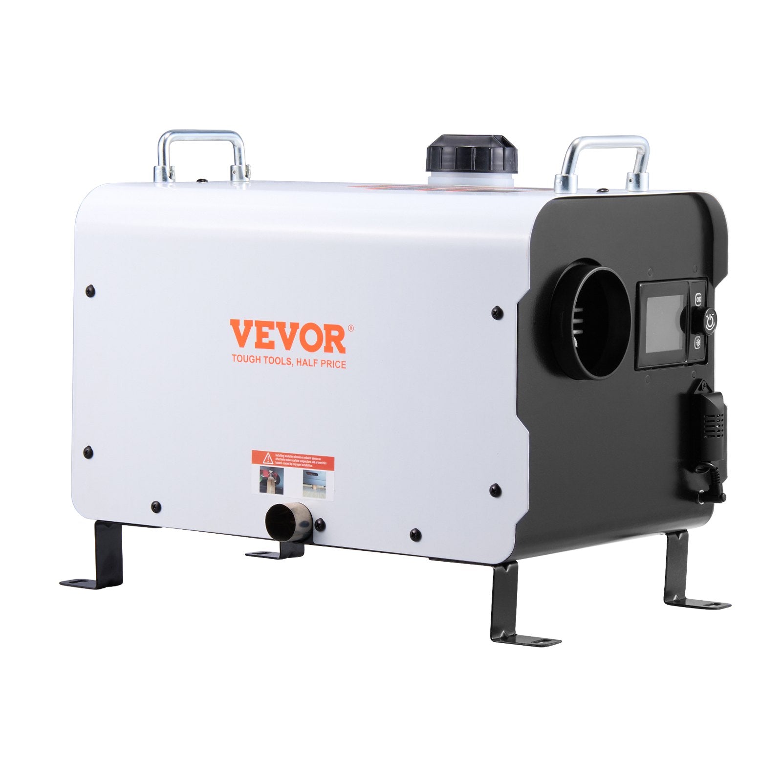 8KW Diesel Heater 12V/24V All-in-One with Bluetooth Remote Display CO Alarm