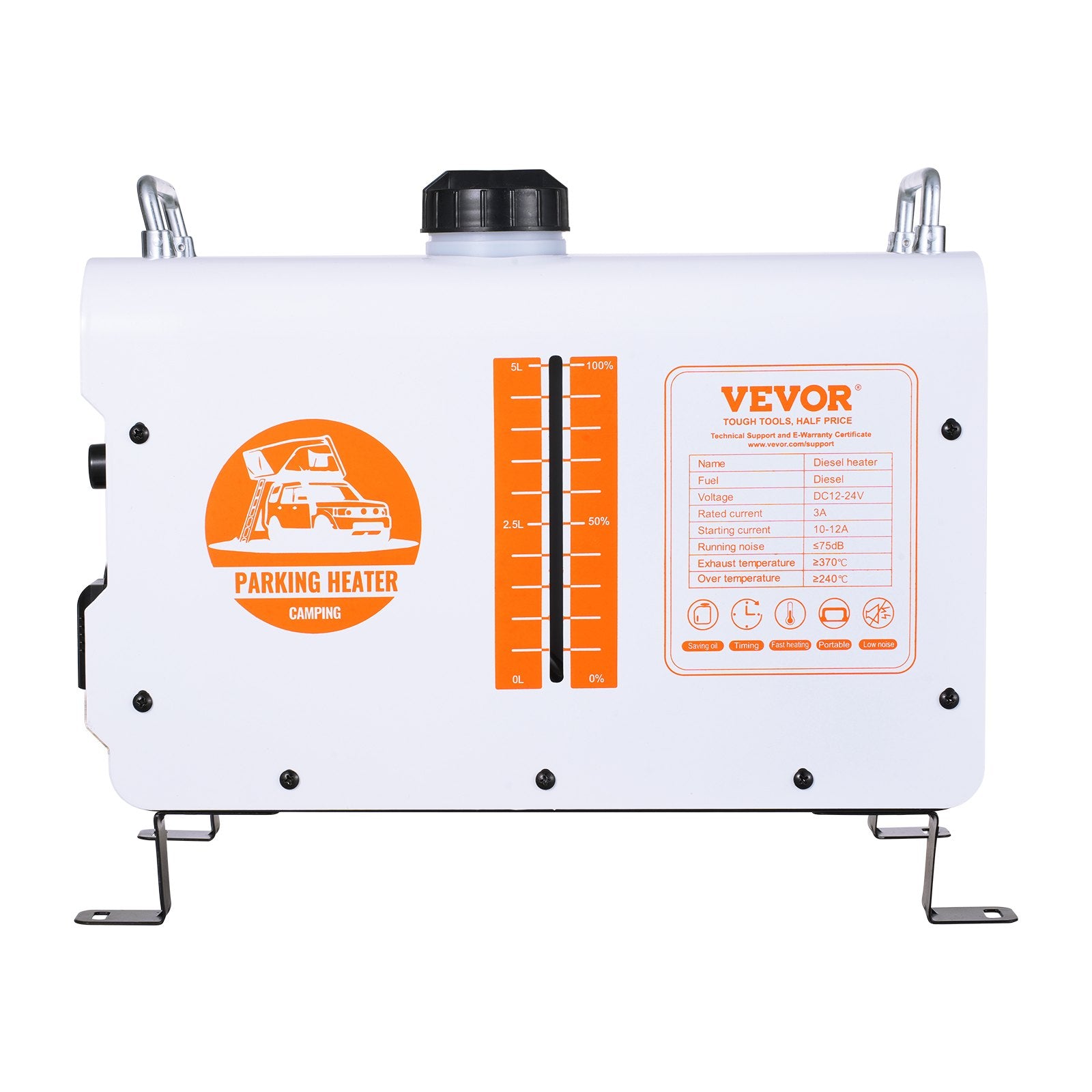8KW Diesel Heater 12V/24V All-in-One with Bluetooth Remote Display CO Alarm