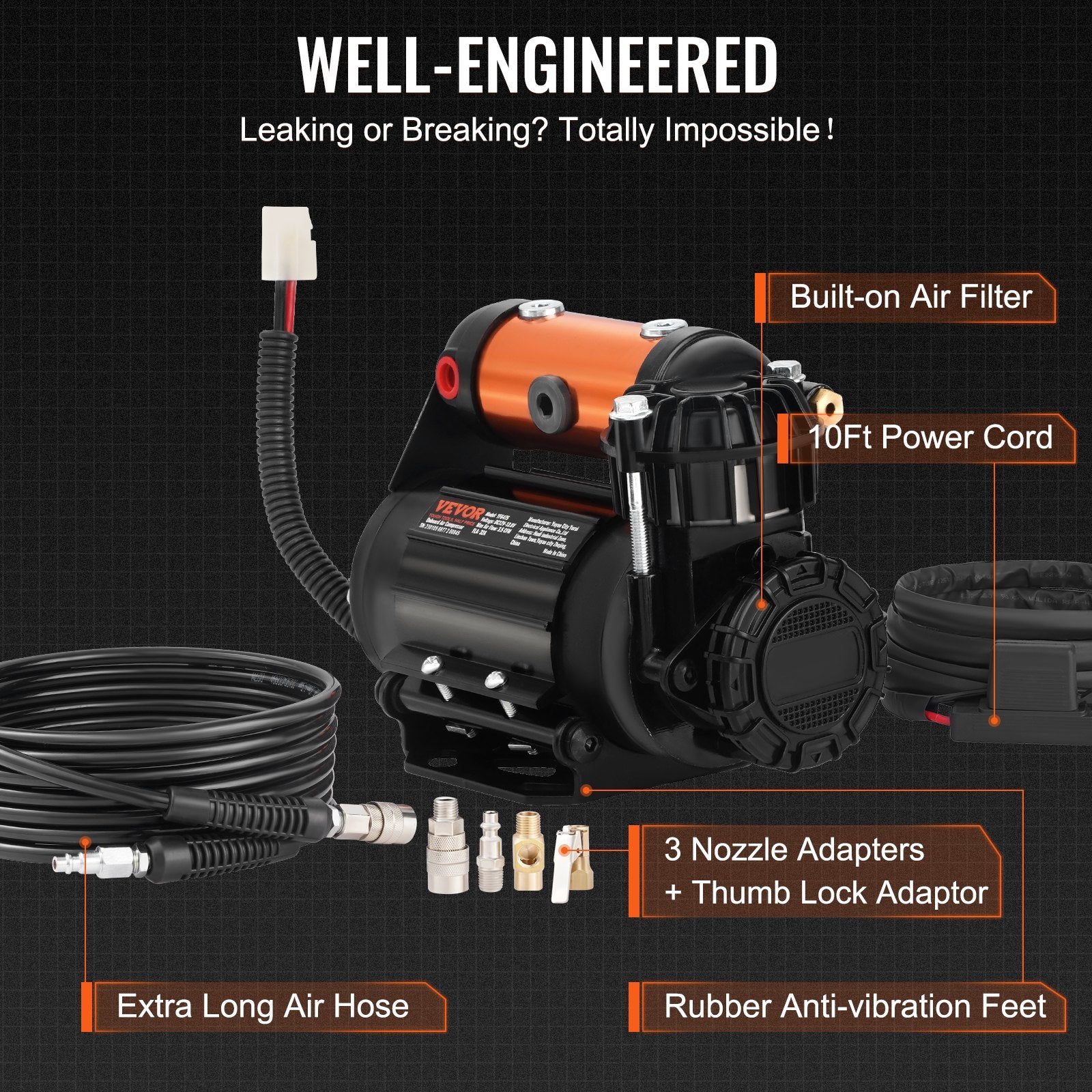 Onboard Air Compressor Kit 150PSI Offroad 3.5CFM Heavy Duty Tire Inflator