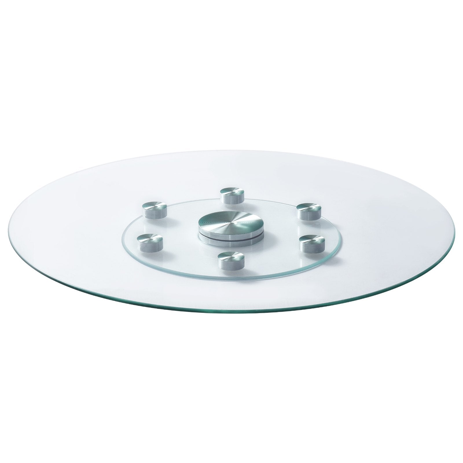 76.8cm Glass Lazy Susan Turntable 360° Rotating Tempered Table Tray