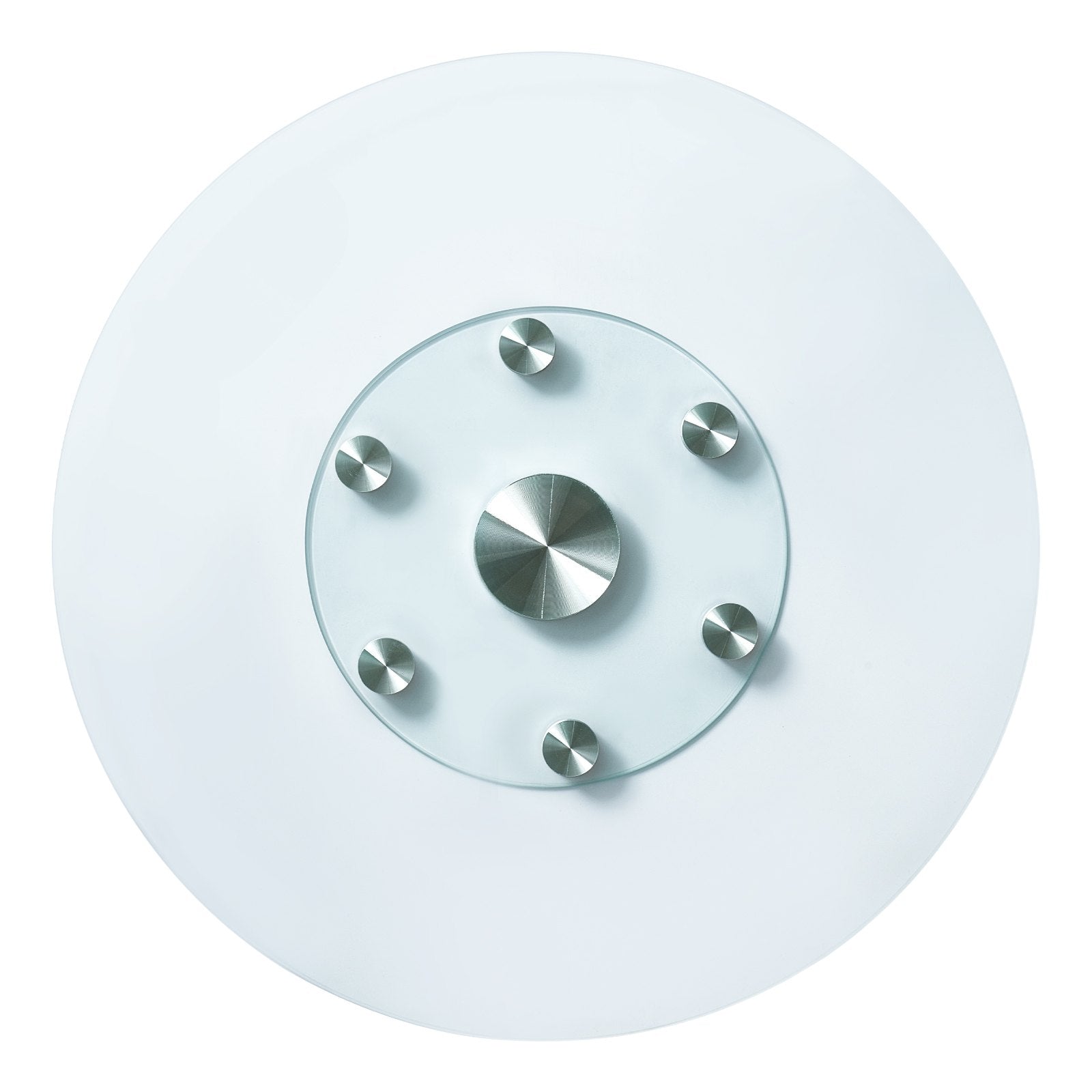 76.8cm Glass Lazy Susan Turntable 360° Rotating Tempered Table Tray