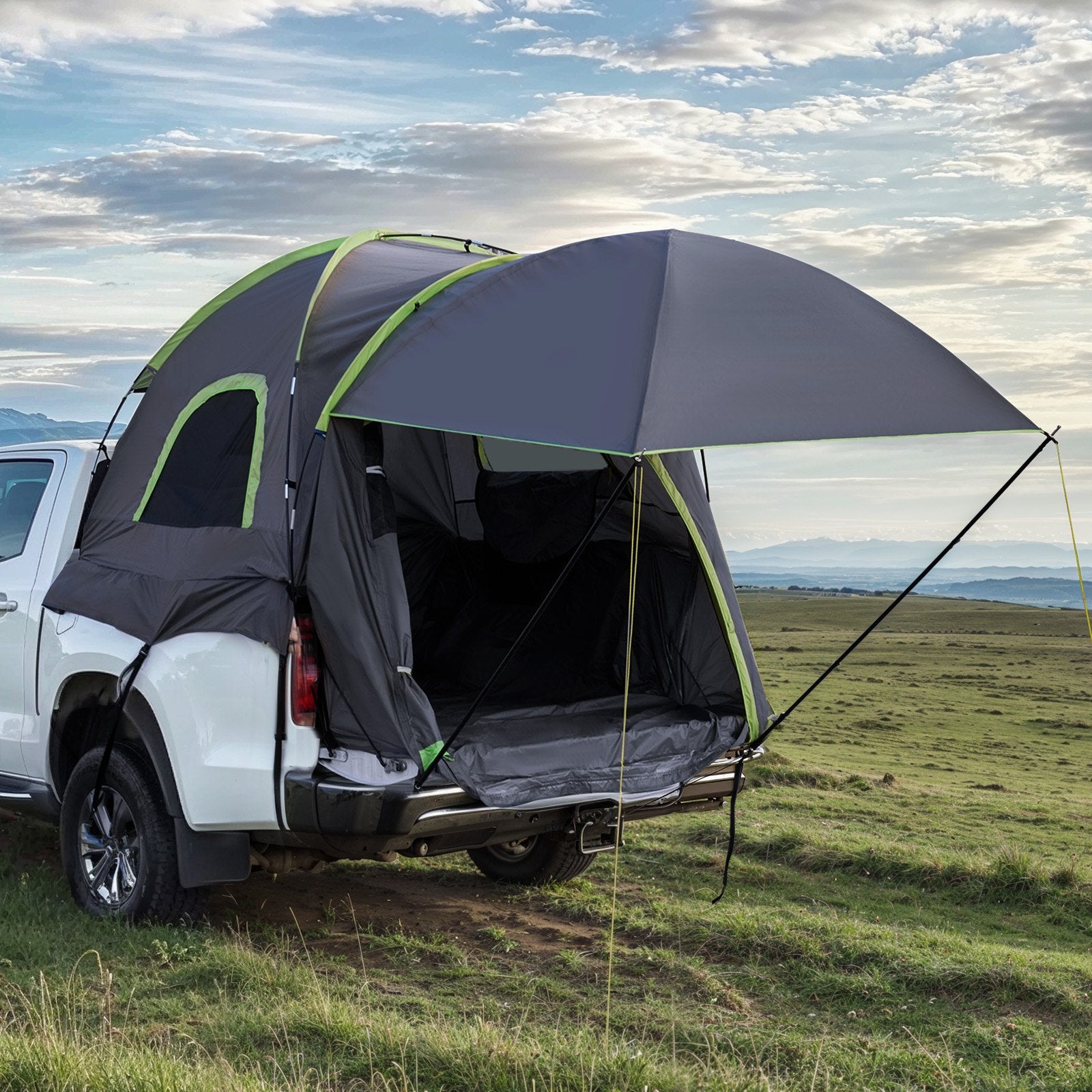 Pickup Truck Tent 5.0-5.2ft Waterproof PU2000 2-3 Person Sleeping with Awning