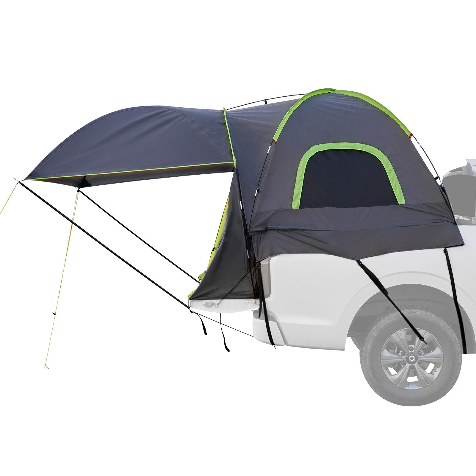 Pickup Truck Tent 8.0-8.2ft Waterproof PU2000 2-3 Person Sleeping with Awning