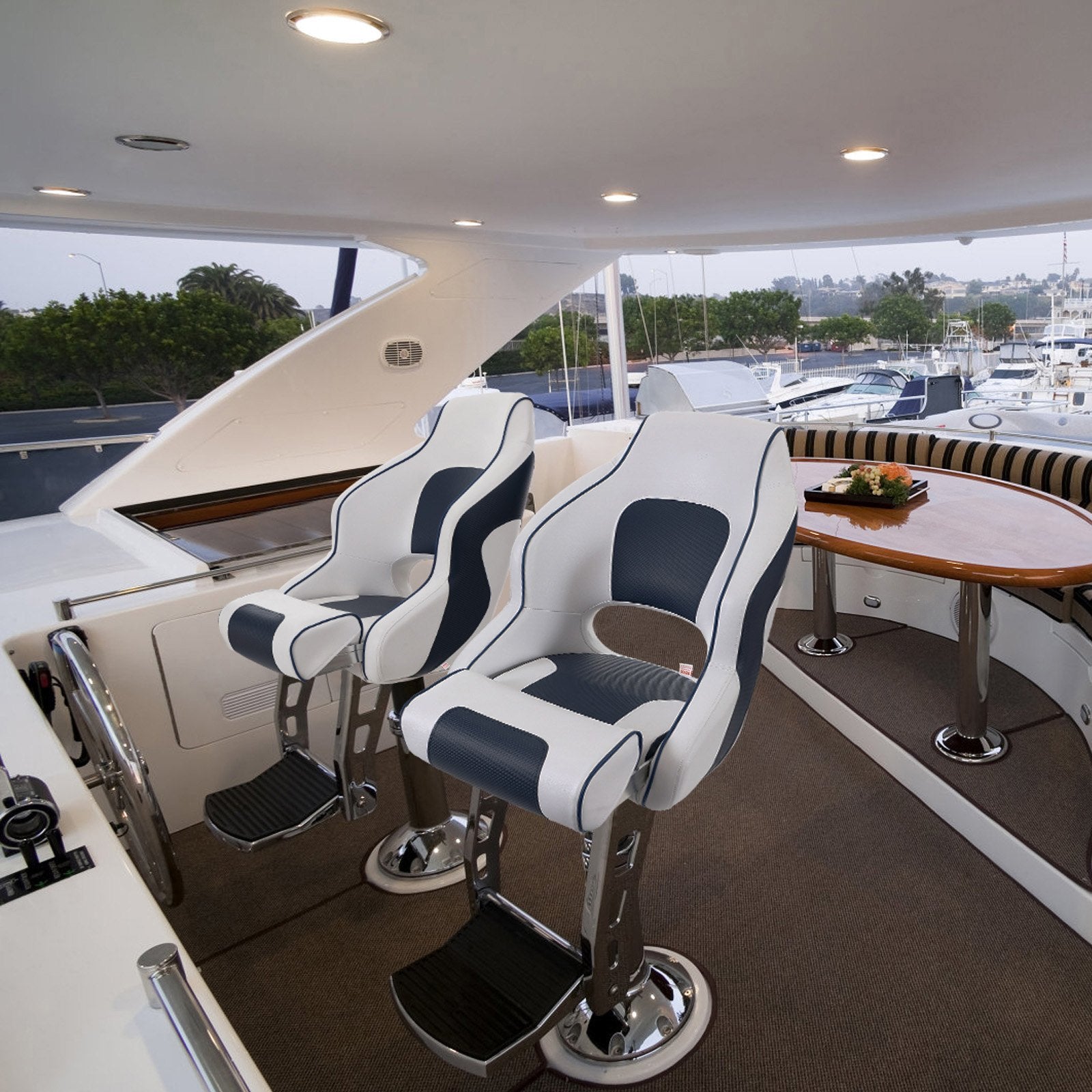 Captain Bucket Boat Seat Flip-Up Bolster with Thickened Sponge Padding
