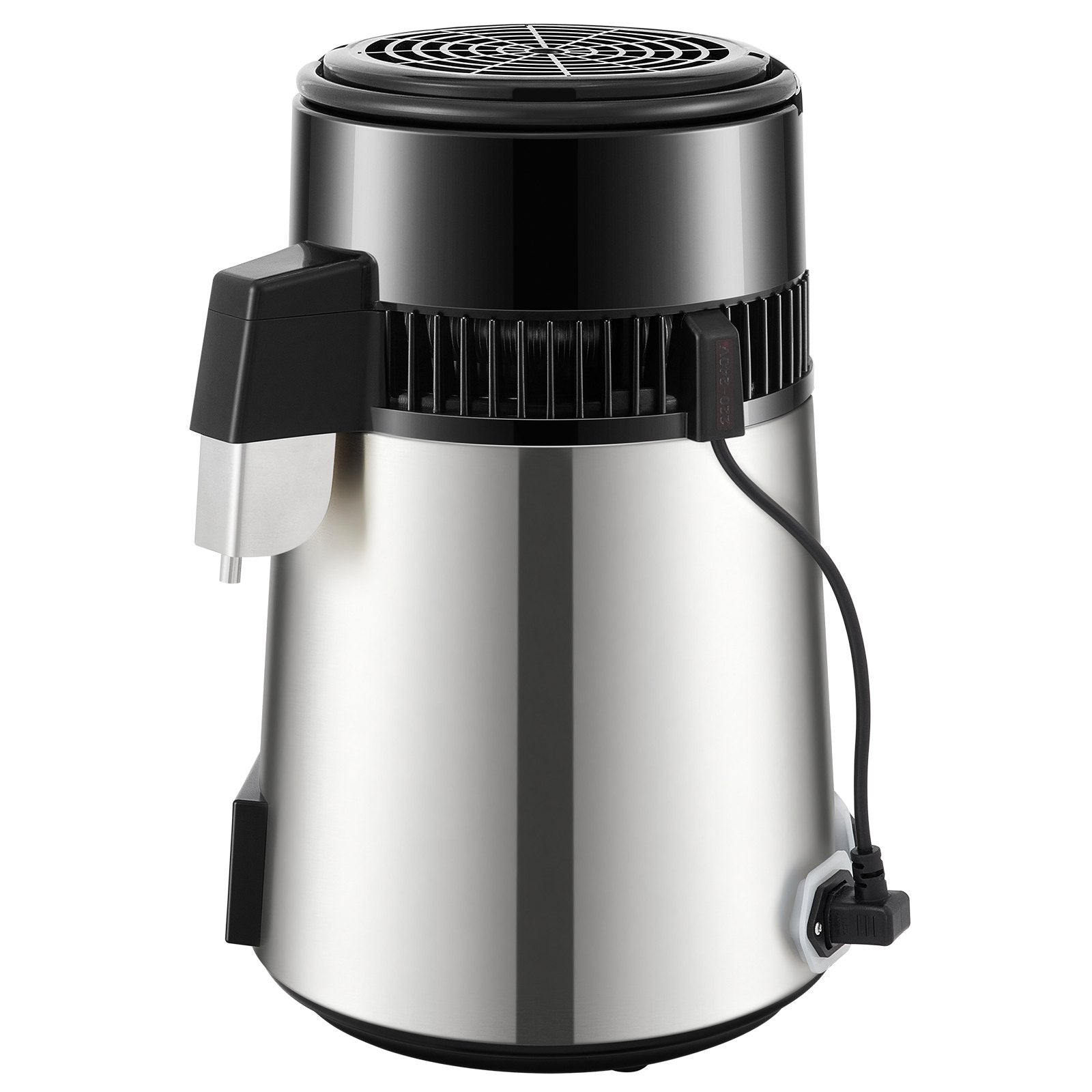 1.1 Gal Water Distiller 304 Stainless 750W Countertop Maker with Glass Carafe