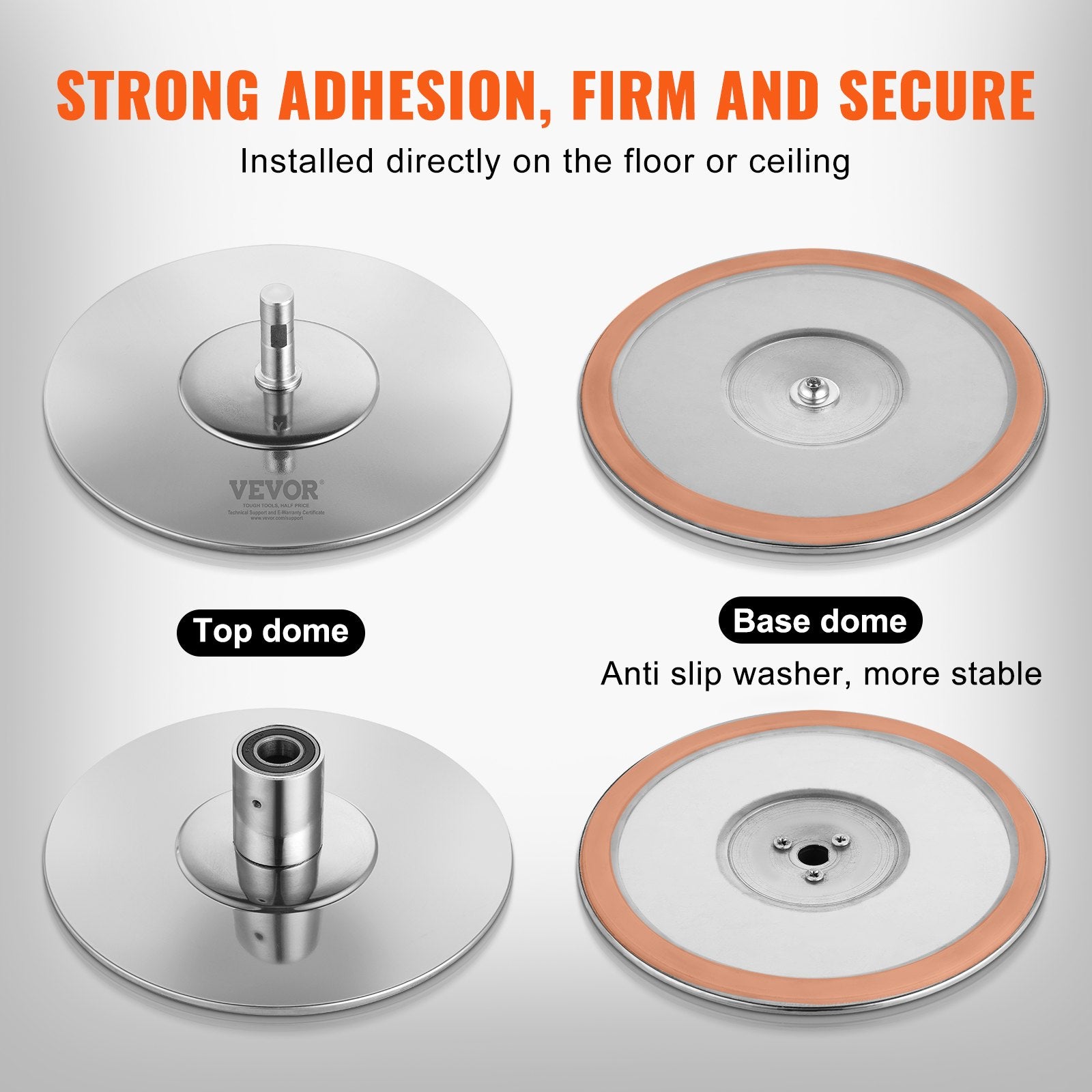 Dancing Pole 45mm Heavy-Duty Stainless Steel Spinning Static Adjustable