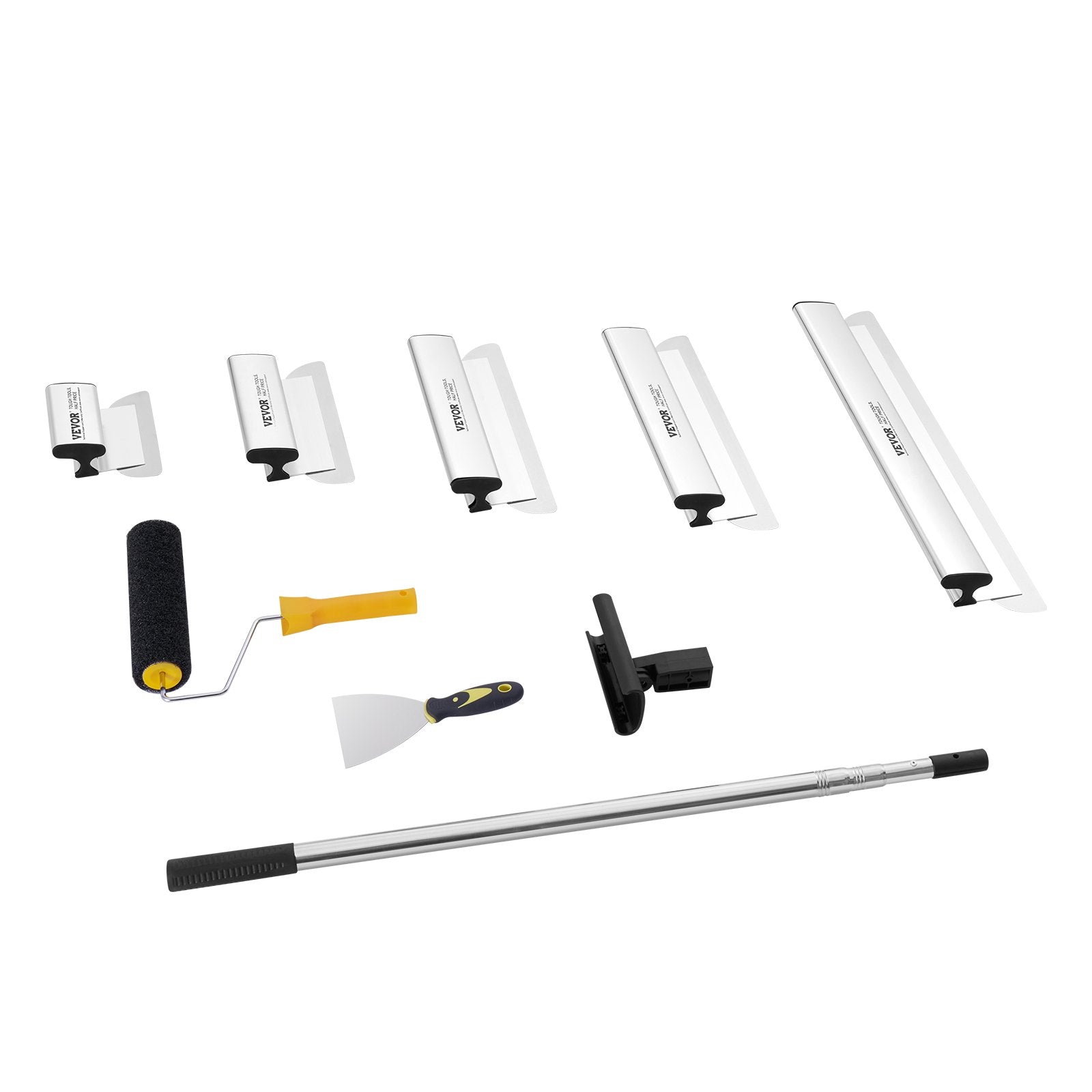 Drywall Skimming Blade Set 7/10/14/16/24in with Extension Handle