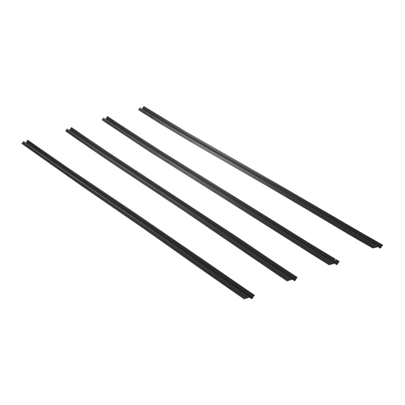 Bottom Locking Privacy Slats HDPE Vertical for 1.8m Chain-Link Fence Black
