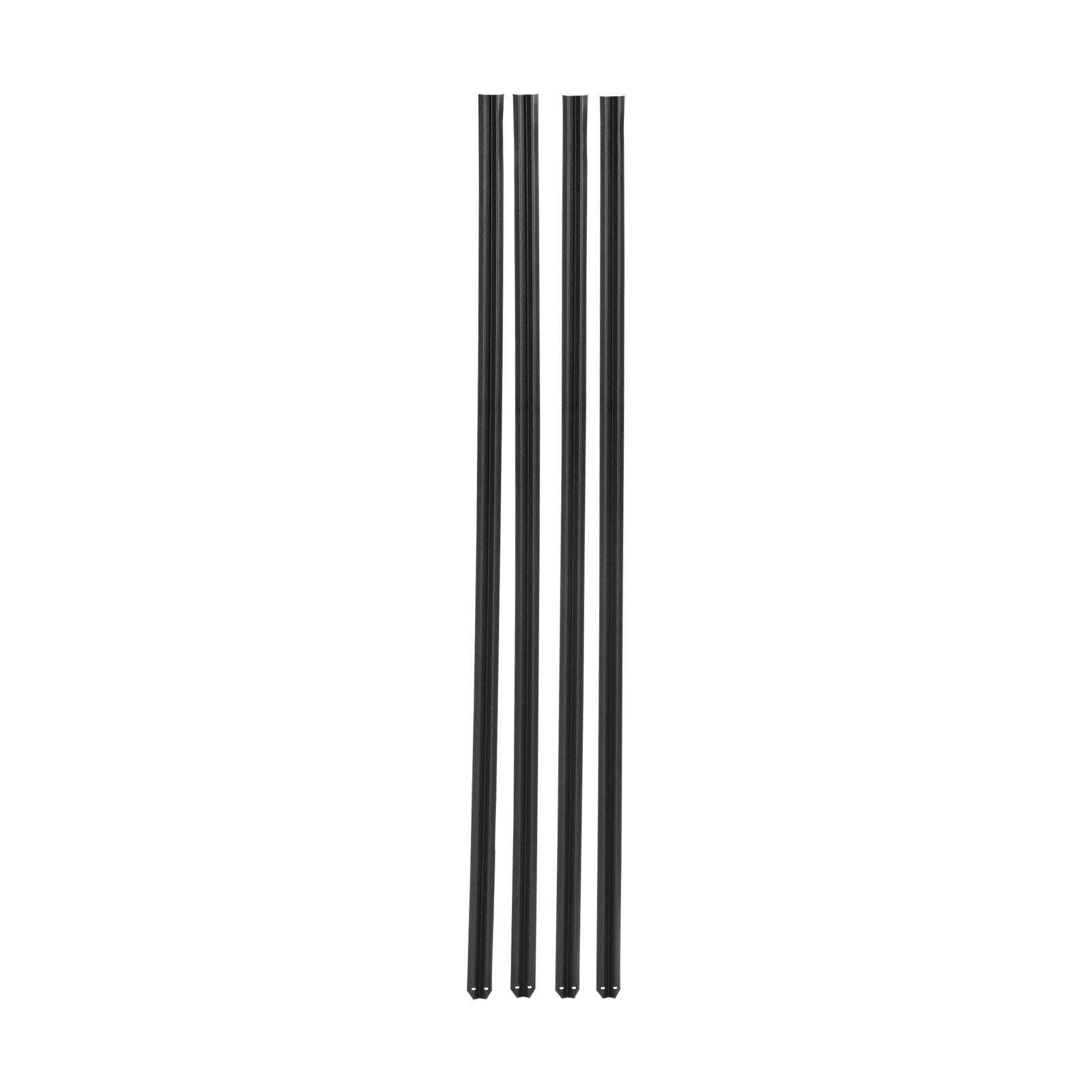 Bottom Locking Privacy Slats HDPE Vertical for 1.8m Chain-Link Fence Black
