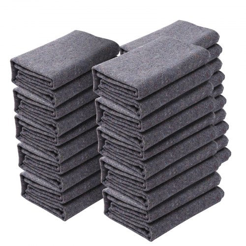 VEVOR 12 Pack Moving Blankets Cotton Heavy Duty Shipping Pads 1829x1372 mm