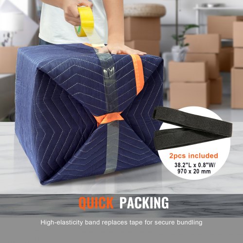 VEVOR 12 Pack Moving Blankets 2032x1829 mm Non-Woven Cotton Furniture Pads