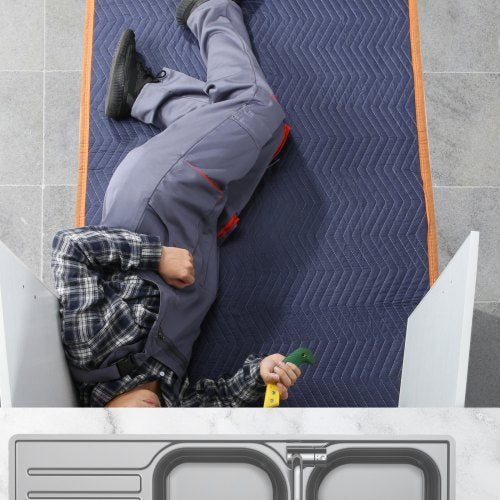 VEVOR 12 Pack Moving Blankets 2032x1829 mm Non-Woven Cotton Furniture Pads