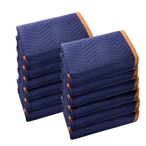 VEVOR 12 Pack Moving Blankets 2032x1829 mm Non-Woven Cotton Furniture Pads