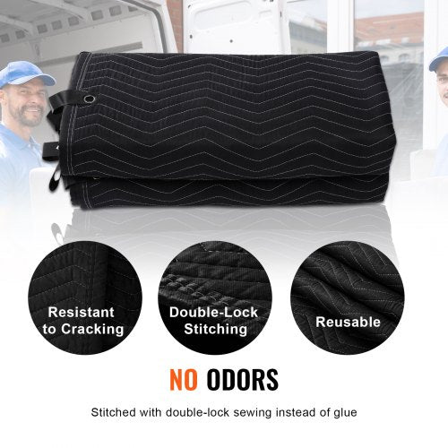 VEVOR Sound Dampening Blanket 2438x2032 mm Studio Noise Blocking - Black