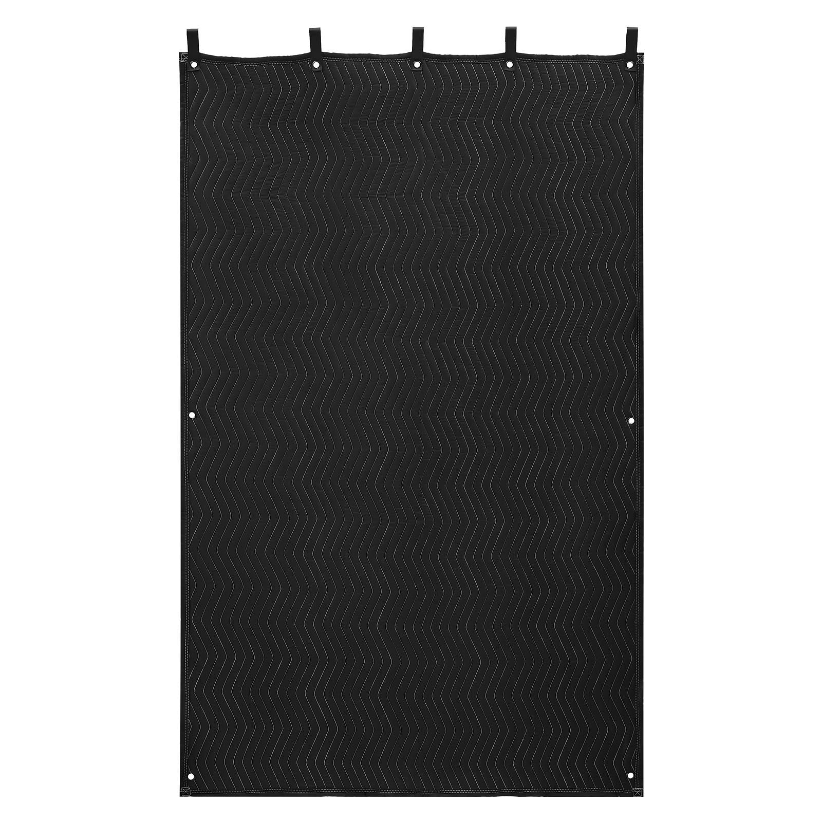 Sound Dampening Blanket 2032x1219mm Grommeted Soundproof Studio Curtain, Black