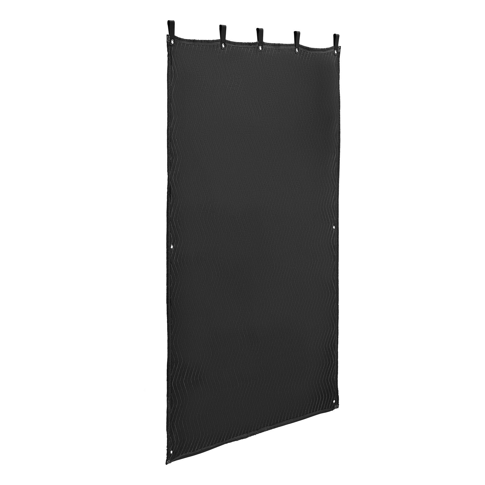 Sound Dampening Blanket 2032x1219mm Grommeted Soundproof Studio Curtain, Black