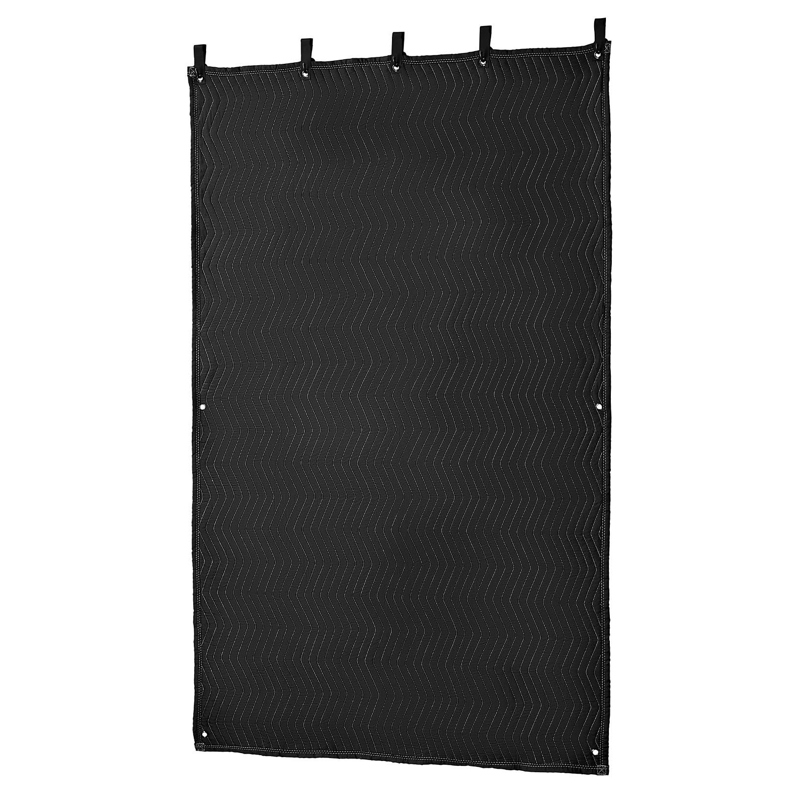 Sound Dampening Blanket 2032x1219mm Grommeted Soundproof Studio Curtain, Black