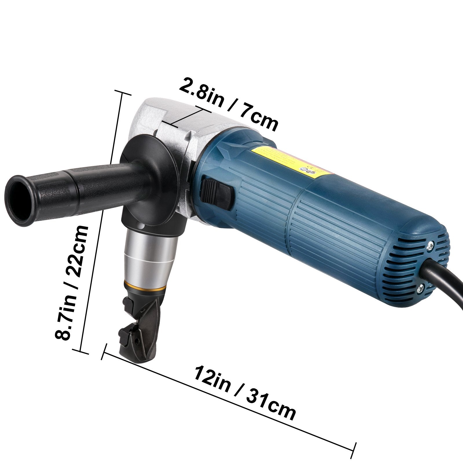 Electric Metal Nibbler 625W 1000RPM Sheet Metal Cutter for Steel and Aluminum