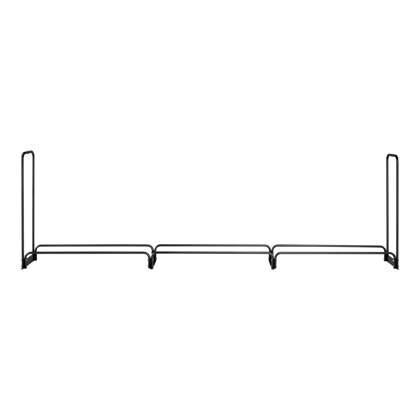 Firewood Rack with Cover 383x36x117cm Outdoor 660lb Half-Covered Powder-Coated