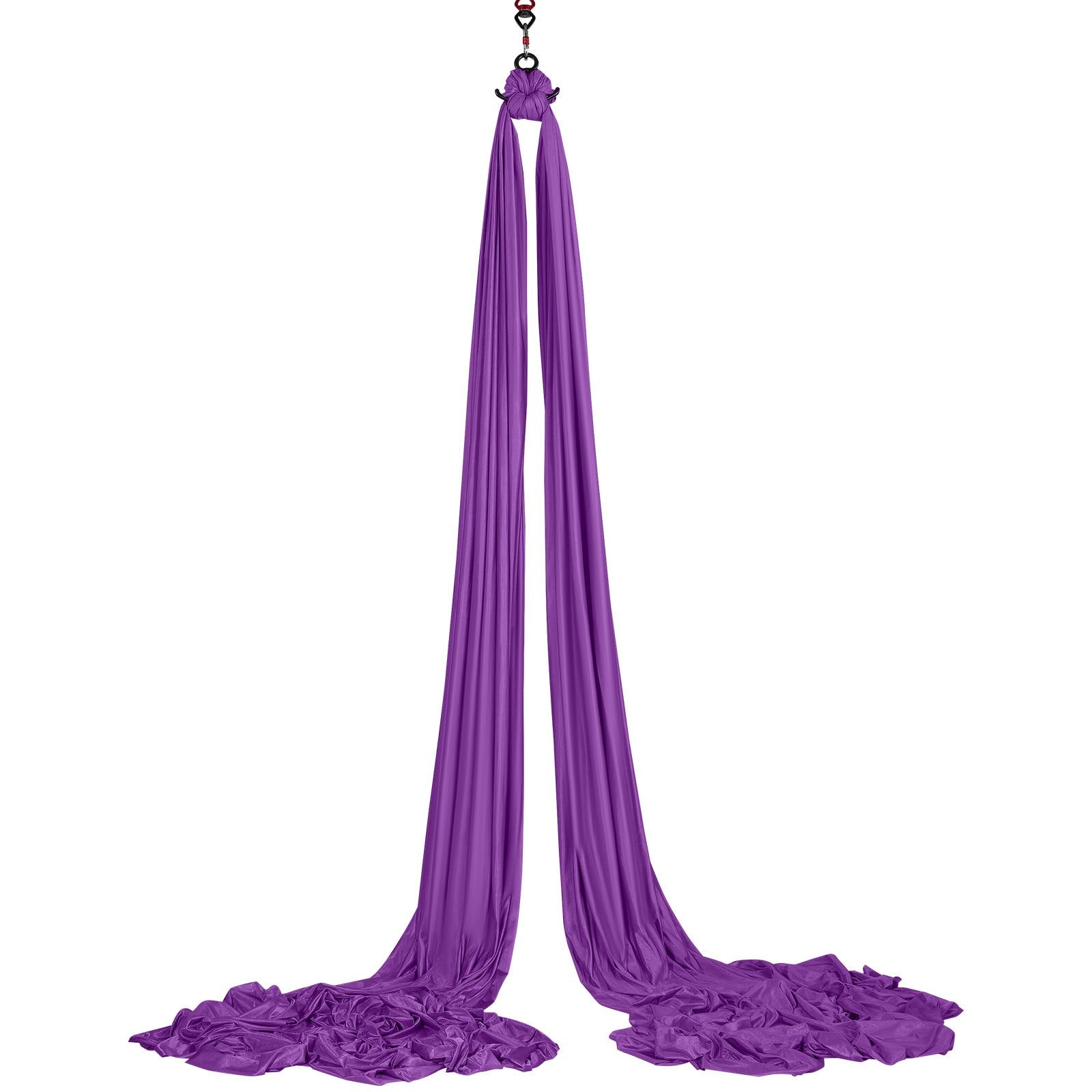 Aerial Silk & Yoga Swing 8m Nylon Hammock Kit with Full Rigging Purple