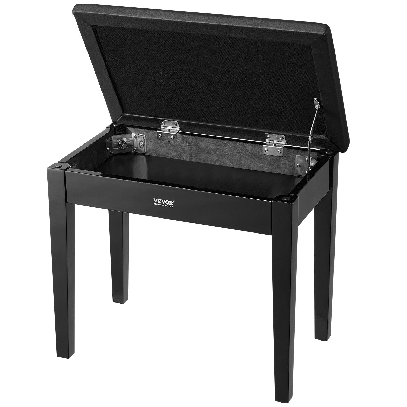 Wooden 22" Piano Bench with Storage and Padded Seat