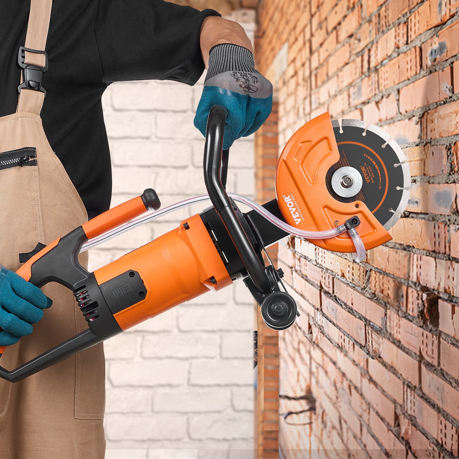 Electric Concrete Saw 7in 2000W Cutter 2.5in Depth Wet Dry Stone Brick