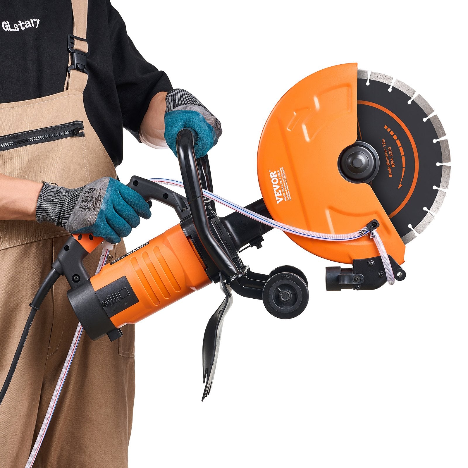 Electric Concrete Saw 12in 1800W Circular Cutter 4.5in Depth Wet Stone Brick