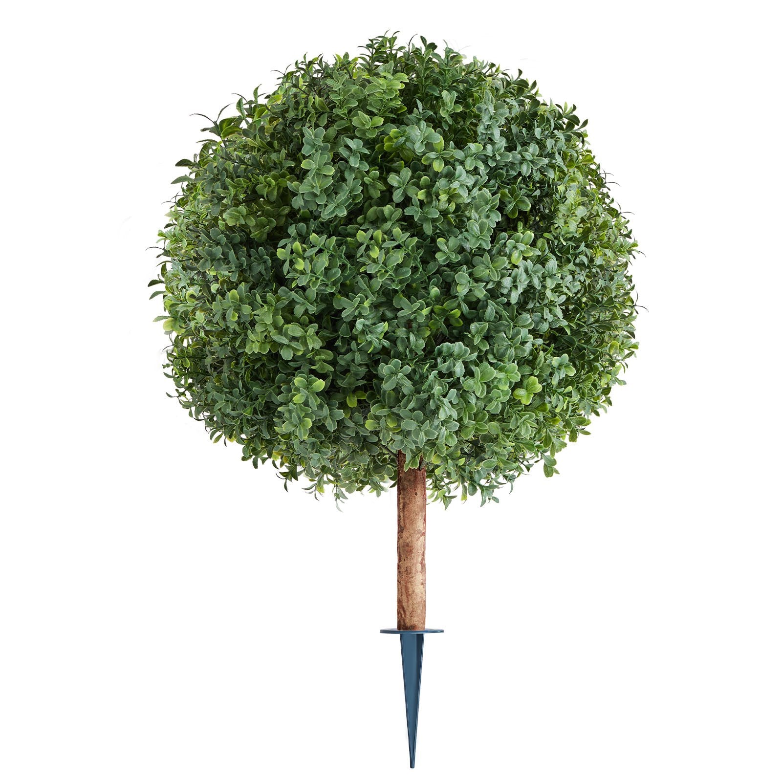 Artificial Topiary Boxwood Trees 2-Pack 686mm Faux Shrubs with Ground Spike