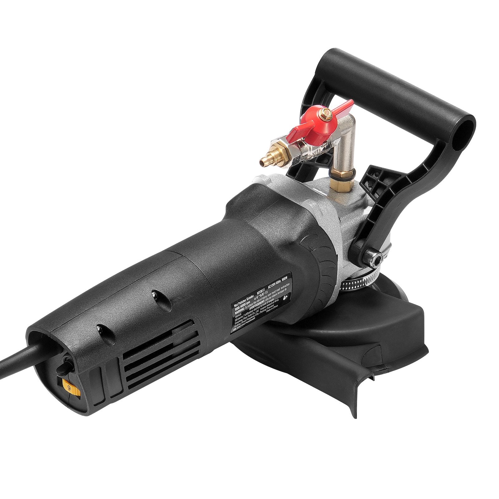 Wet Polisher 800W 4" Concrete Grinder 6-Speed with 7 Polishing Kits GFCI