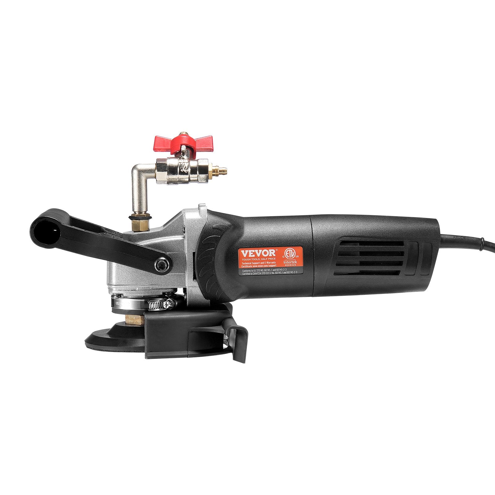 Wet Polisher 800W 4" Concrete Grinder 6-Speed with 7 Polishing Kits GFCI