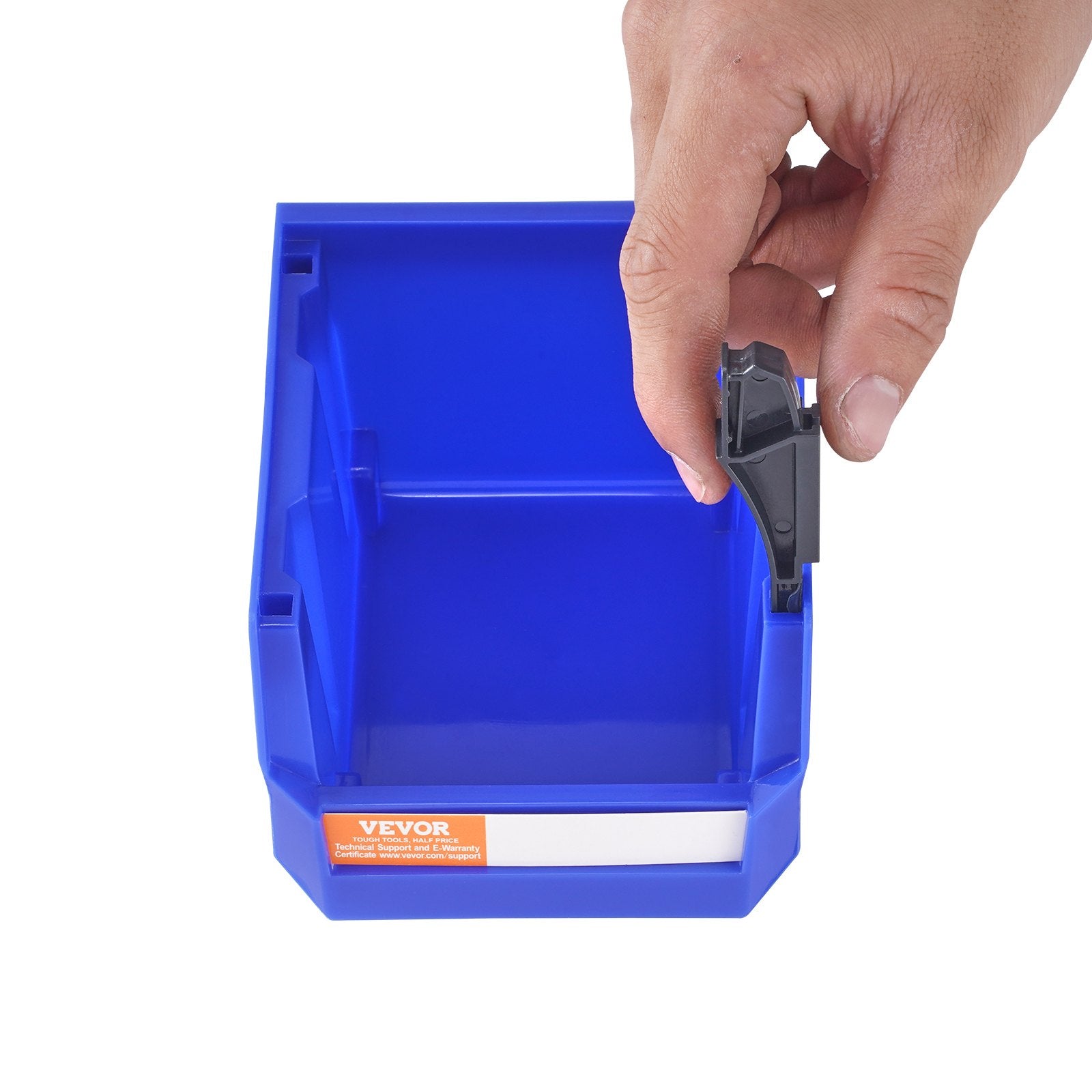 Plastic Storage Bin 137x105x78mm Hanging Stackable Organizer 24-Pack Blue/Red