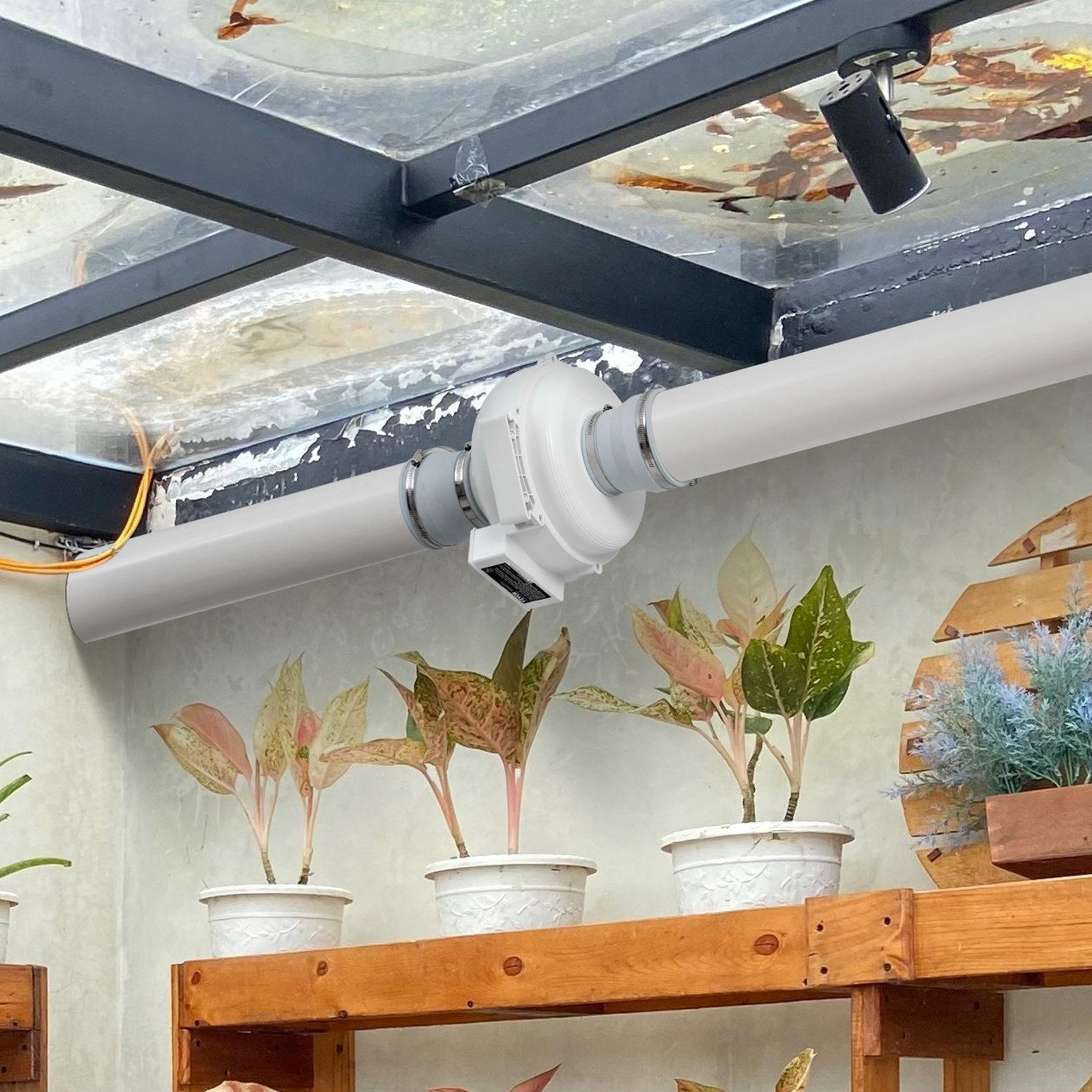 Radon Fan Installation Kit 4-4.5in Quiet 260CFM Mitigation System Indoor Outdoor