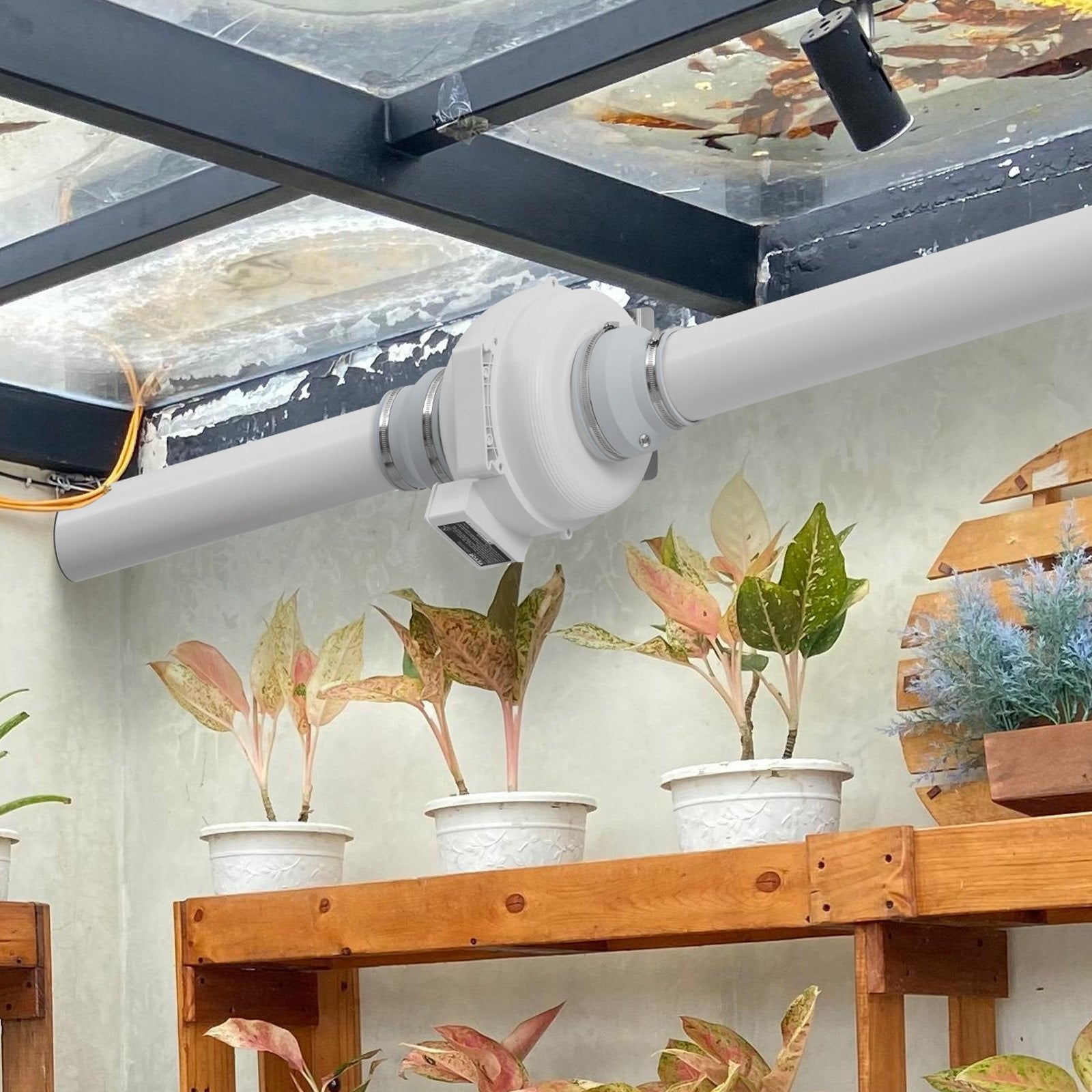 Radon Fan Installation Kit 4.5-6in Quiet 380CFM Mitigation System Indoor Outdoor