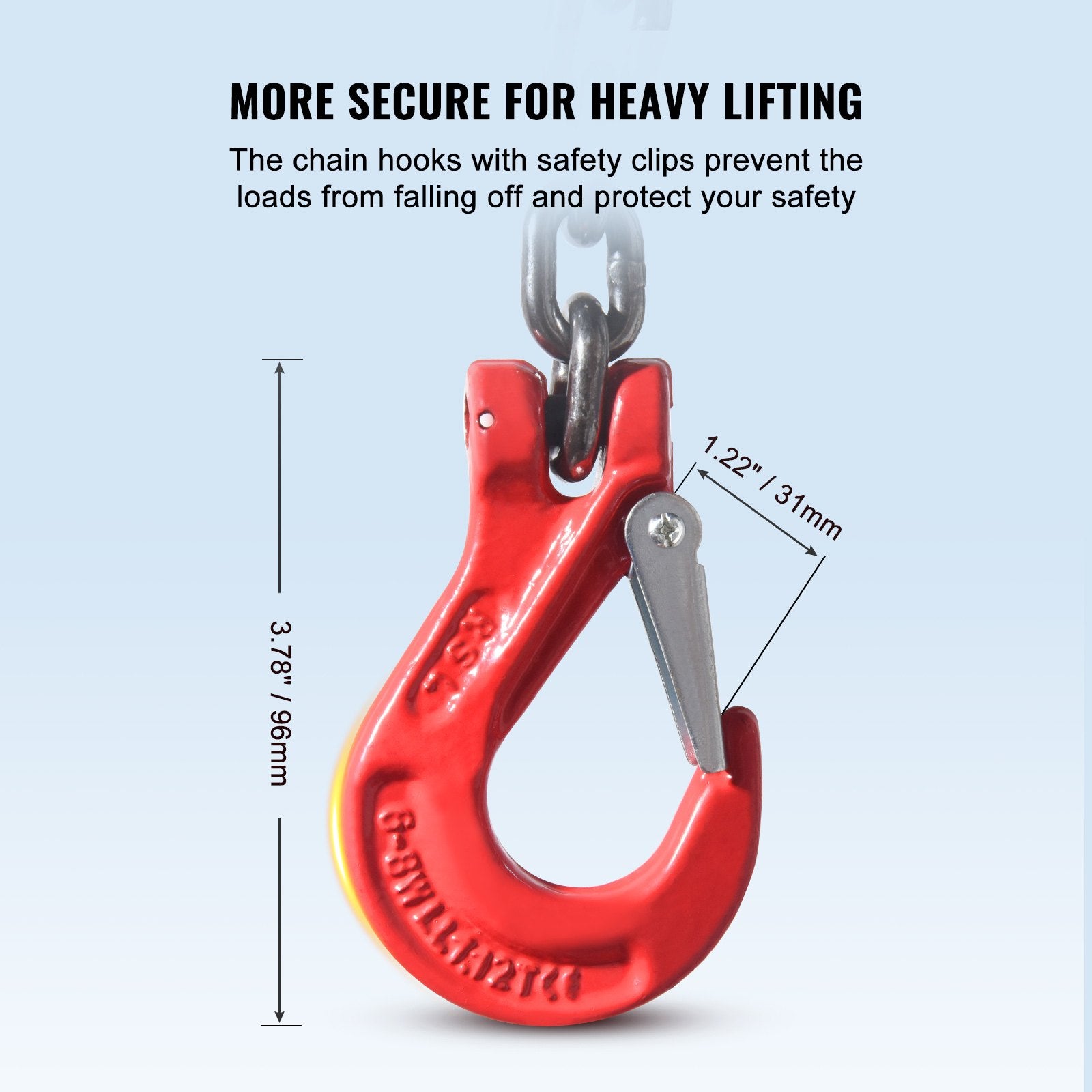 Chain Sling 6mm x 150cm G80 Engine Hoist 3 Ton Lifting Chain with 4 Hooks