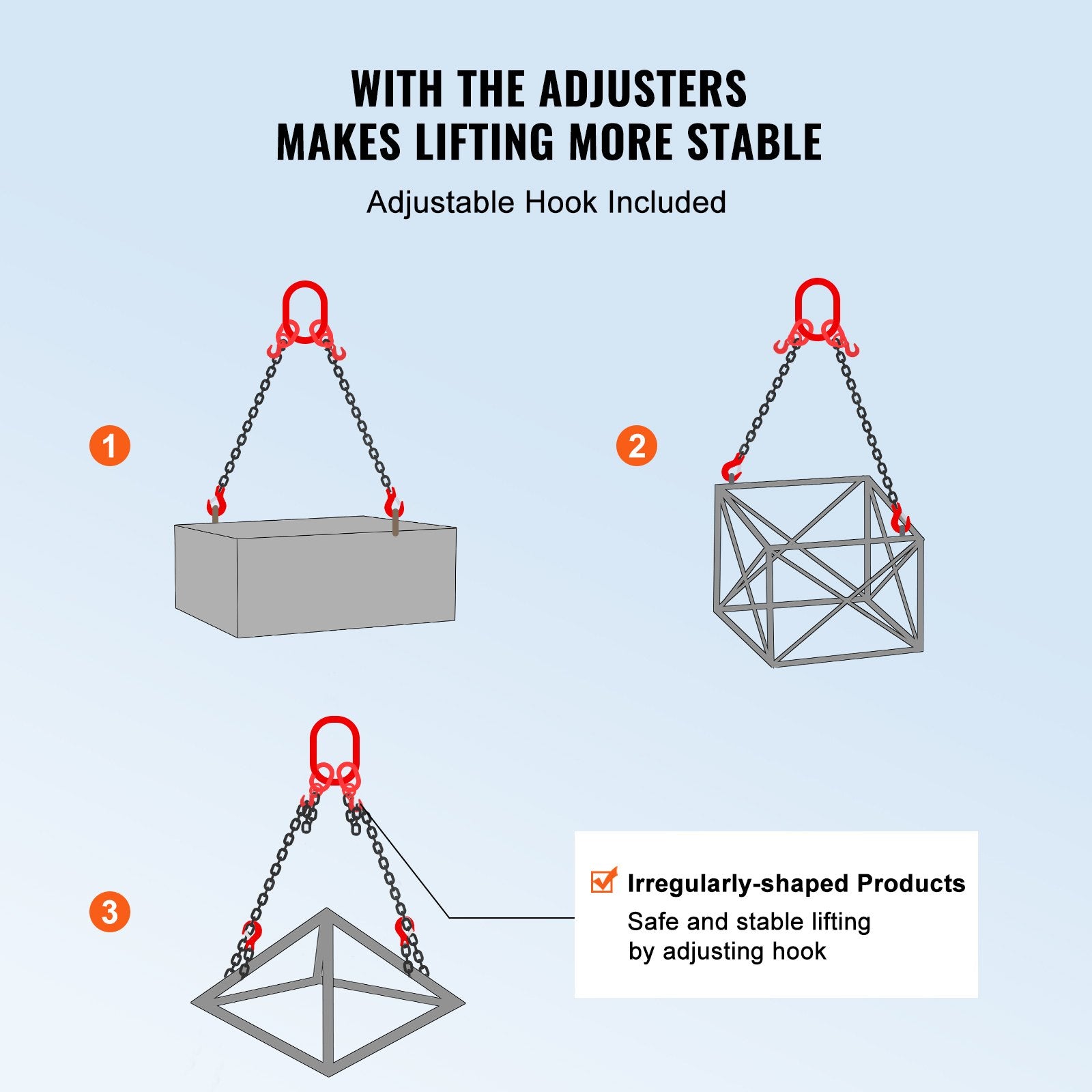 Chain Sling 10mm x 180cm G80 Engine Hoist 5 Ton Lifting with Grab Hooks