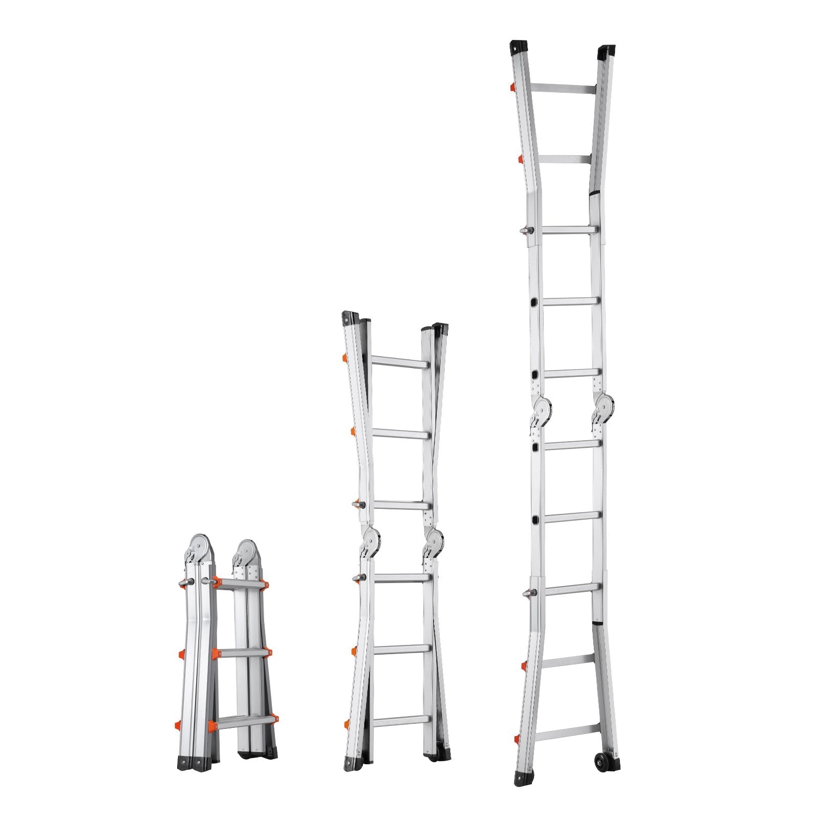 Telescoping Ladder A-Frame 9.5FT Compact Aluminum Multi-Function Portable 330LB