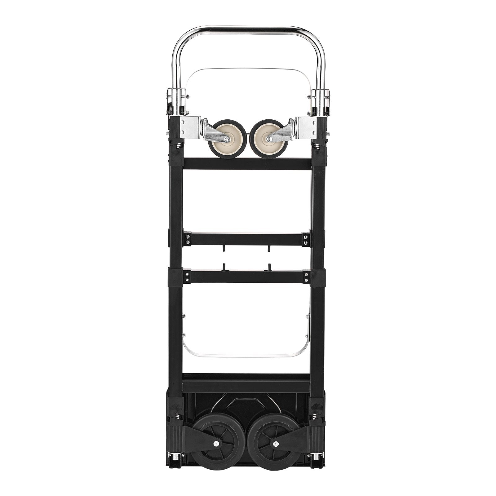 2-in-1 Folding Hand Truck 226.9kg Convertible 4-Wheel Dolly Adjustable Handle
