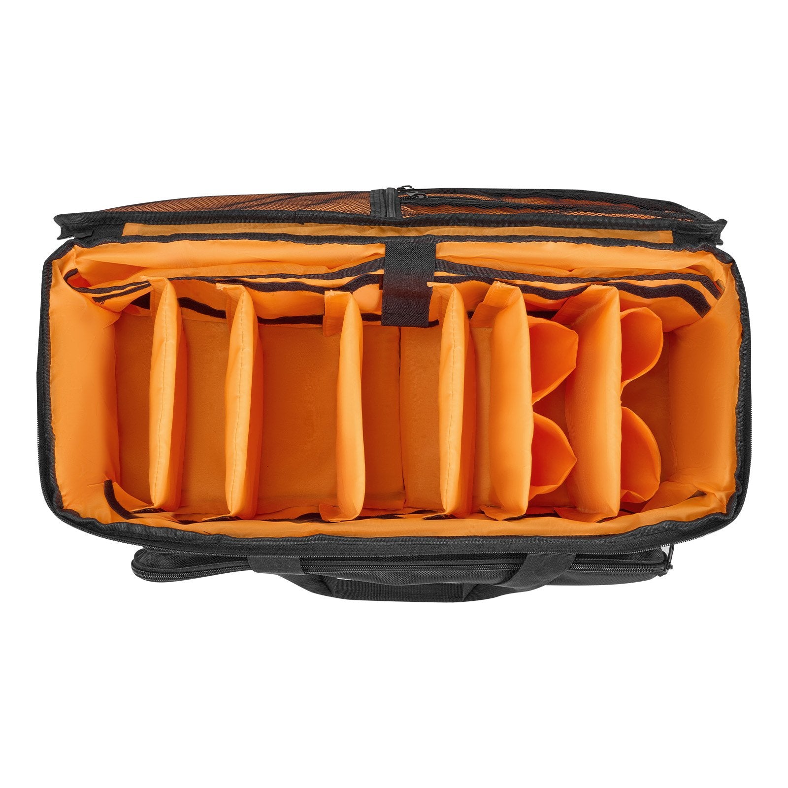 Rolling DJ Cable Bag 1680D Padded with Wheels 6 Detachable Dividers for DJ Gear