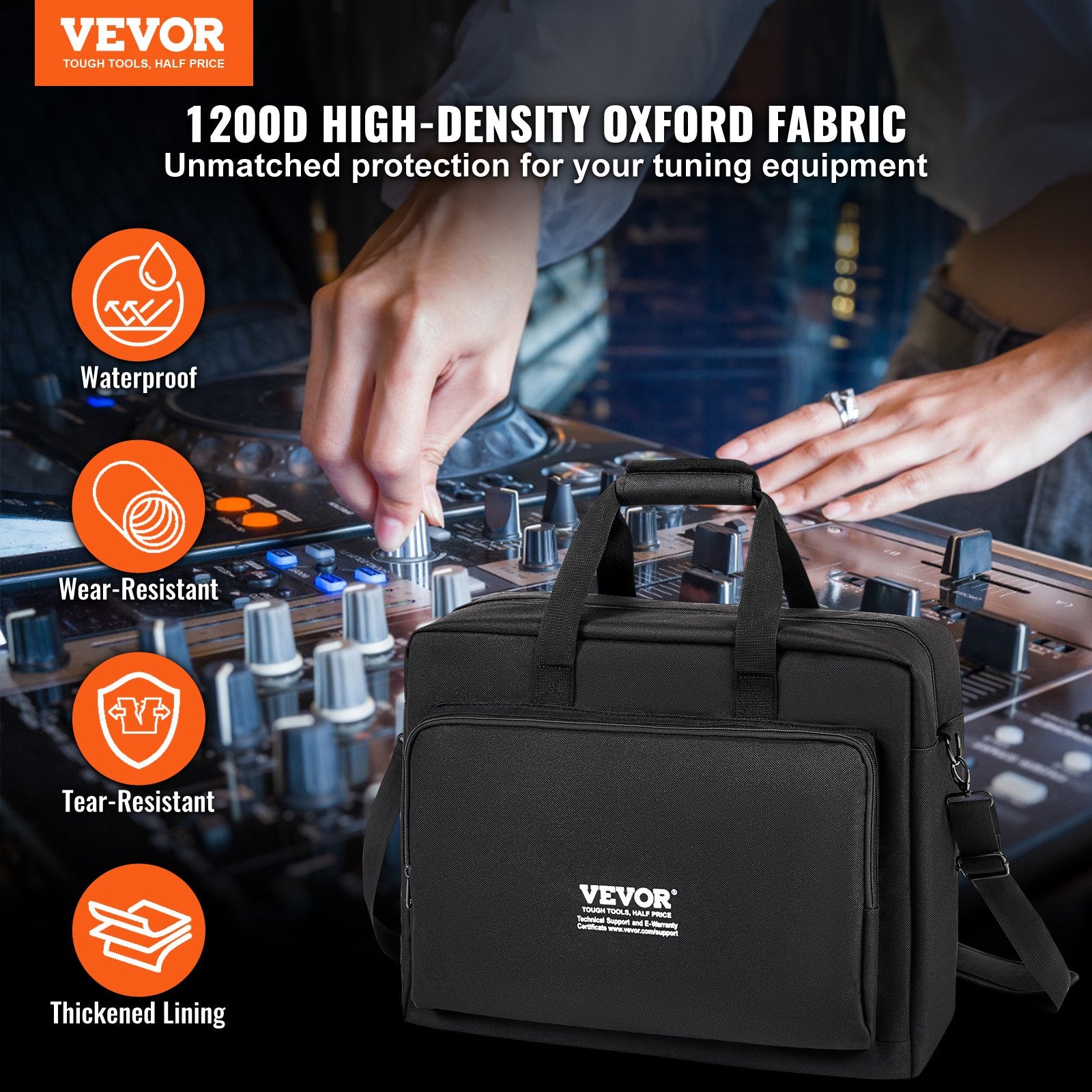 Padded DJ Mixer Bag with Removable Shoulder Strap and 1 Pocket