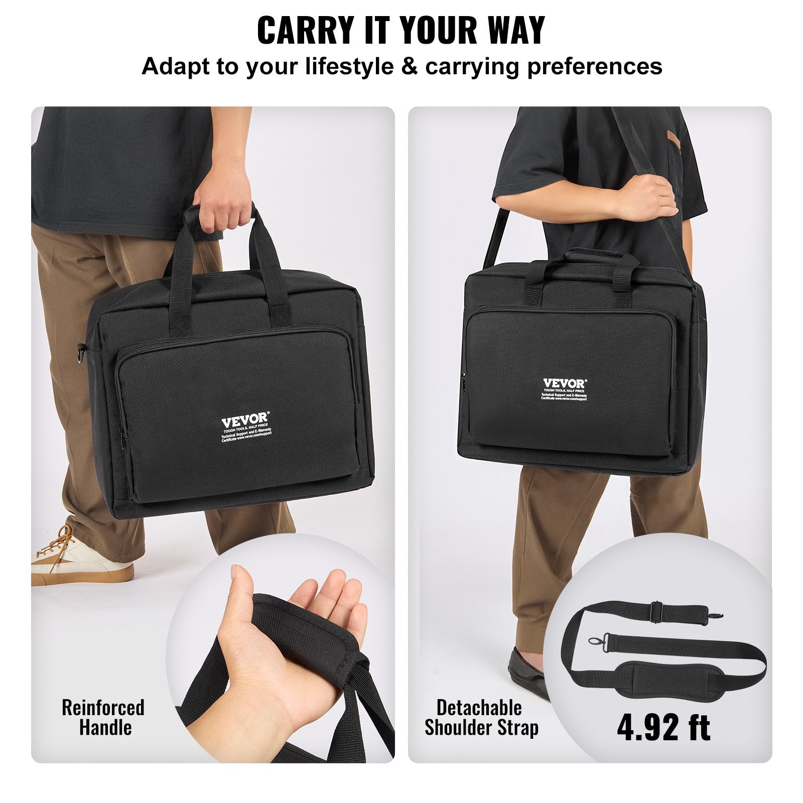 Padded DJ Mixer Bag with Removable Shoulder Strap and 1 Pocket