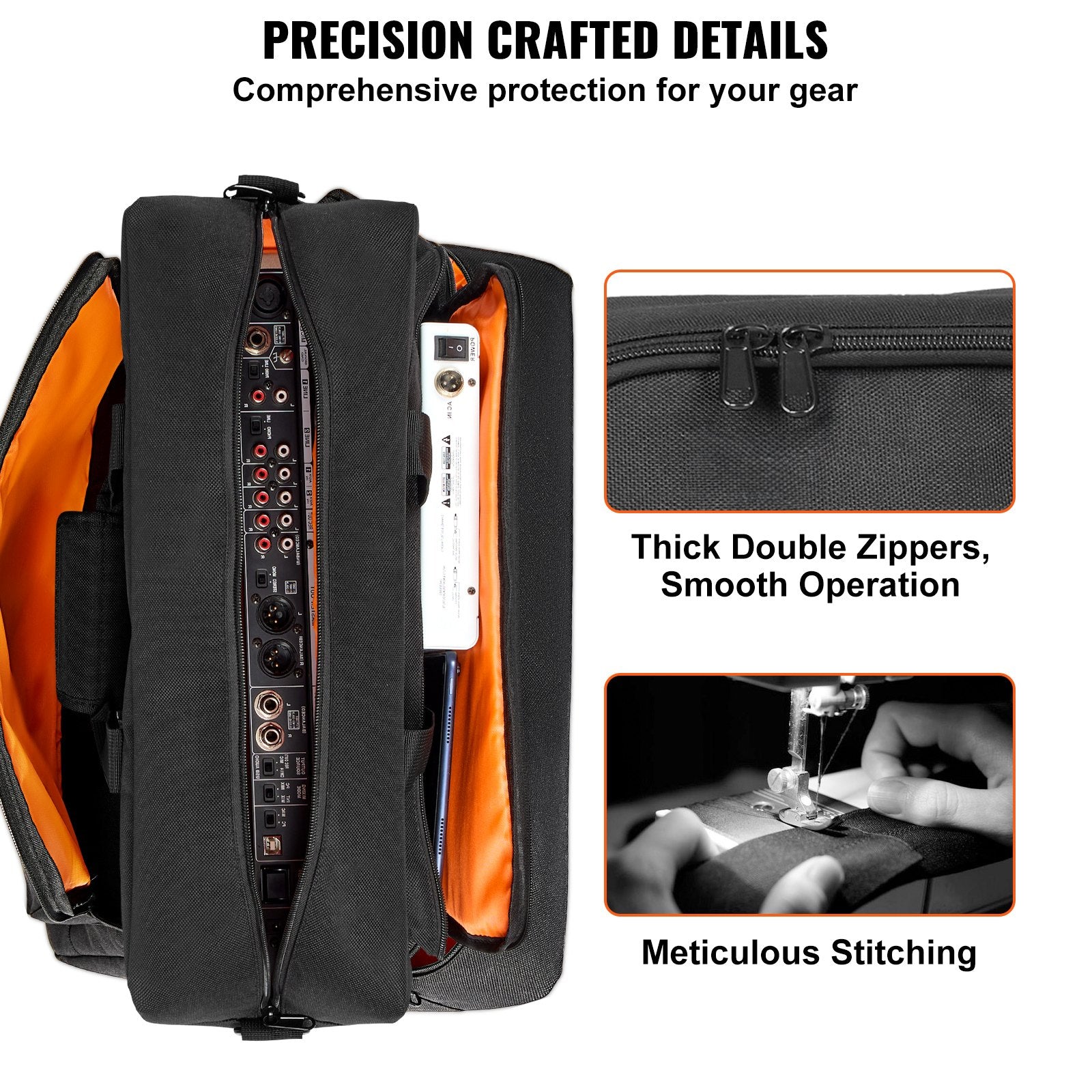 Padded DJ Mixer Bag with Removable Shoulder Strap and 1 Pocket