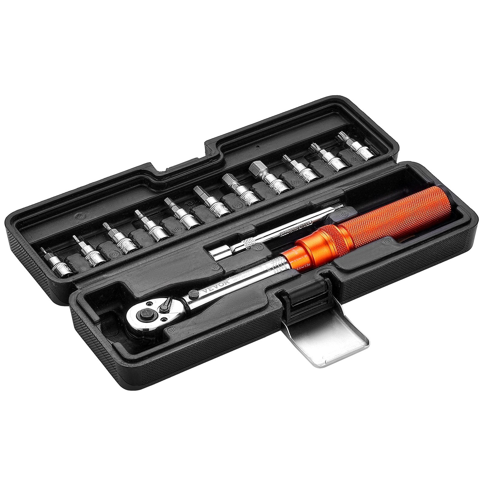 Torque Wrench Set Click 1/4 Inch 20-200lbf-in 3% Dual-Scale Bits Extension