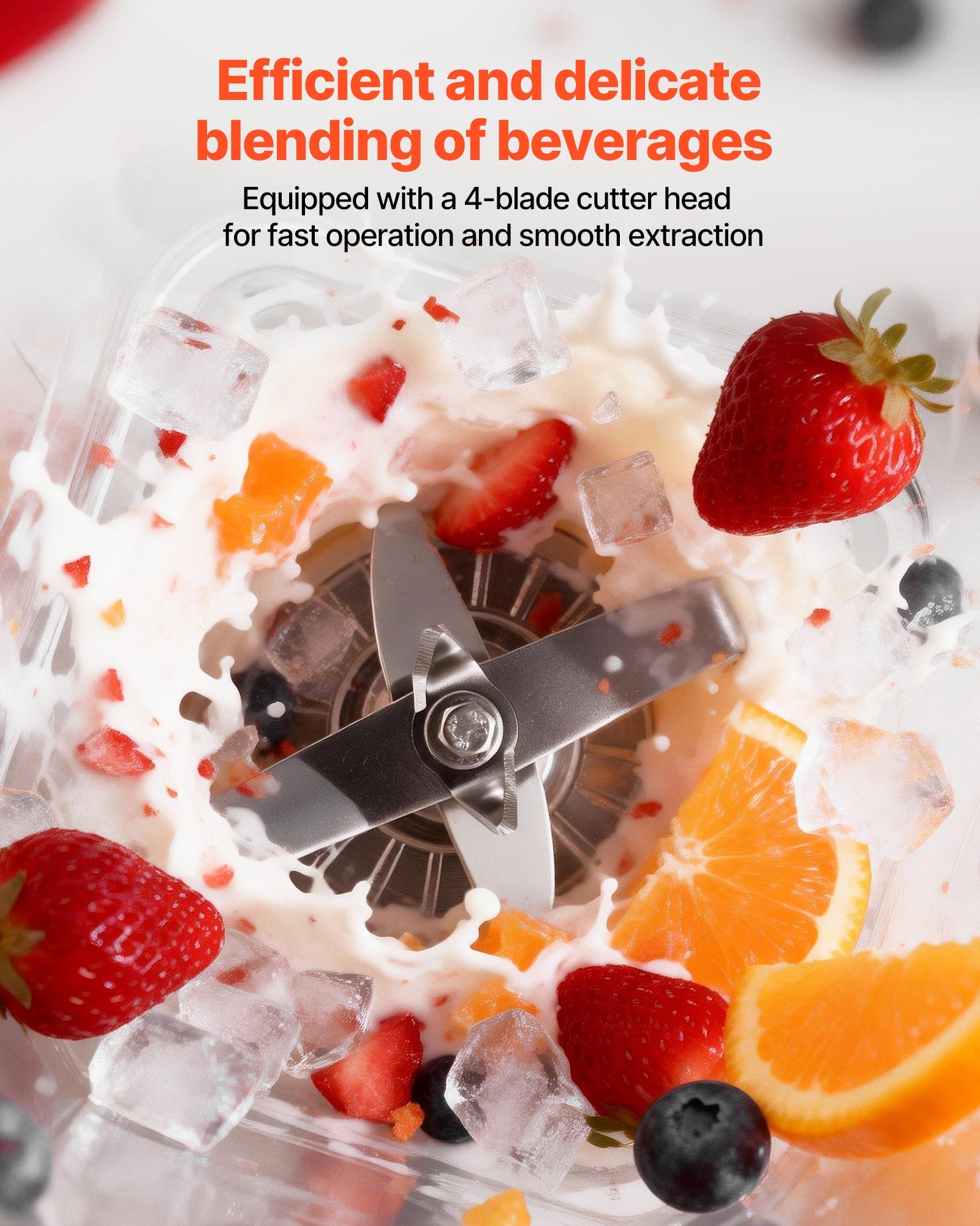 2L Professional Blender 2200W 26000RPM w/ Shield & 6 Preset Menus Black